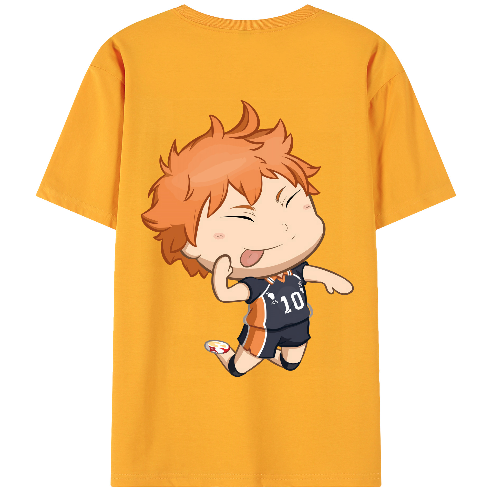 （画像用） ハイキュー!! Haikyu!! 綿100％ メンズ半袖Tシャツ（バックプリント） 通気性