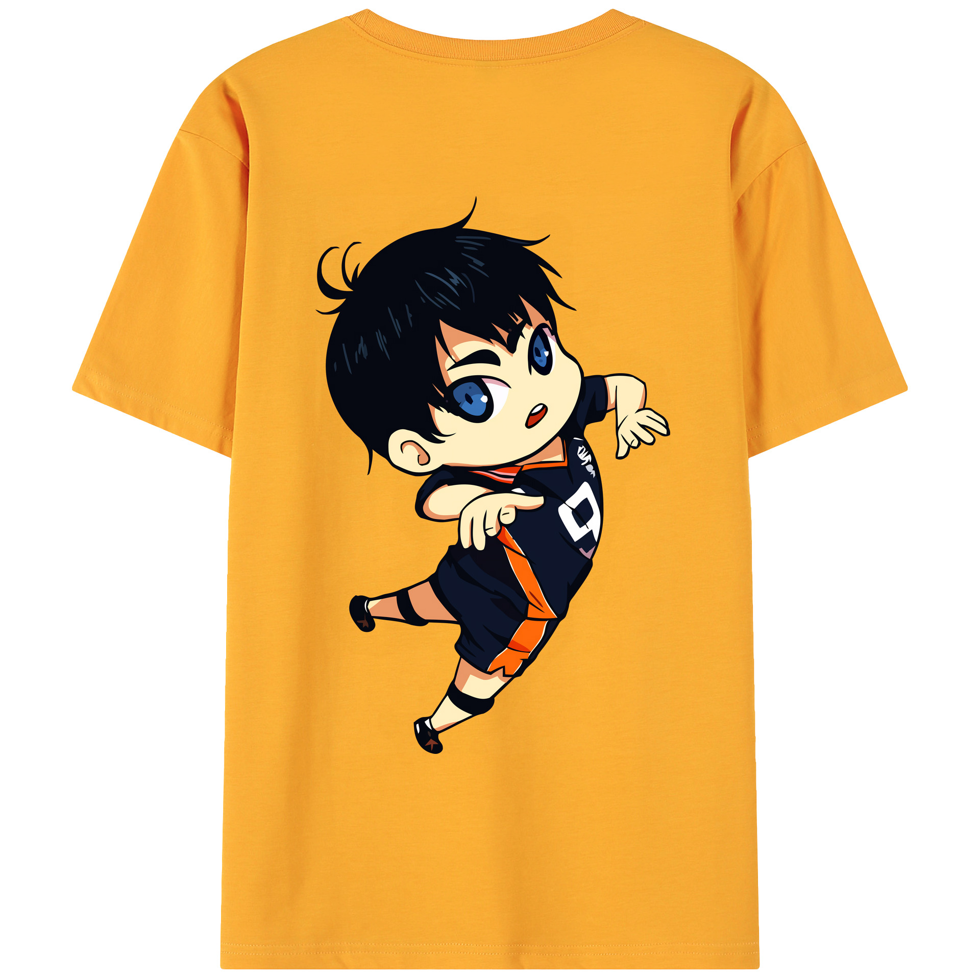 （画像用） ハイキュー!! Haikyu!! 綿100％ メンズ半袖Tシャツ（バックプリント） 通気性
