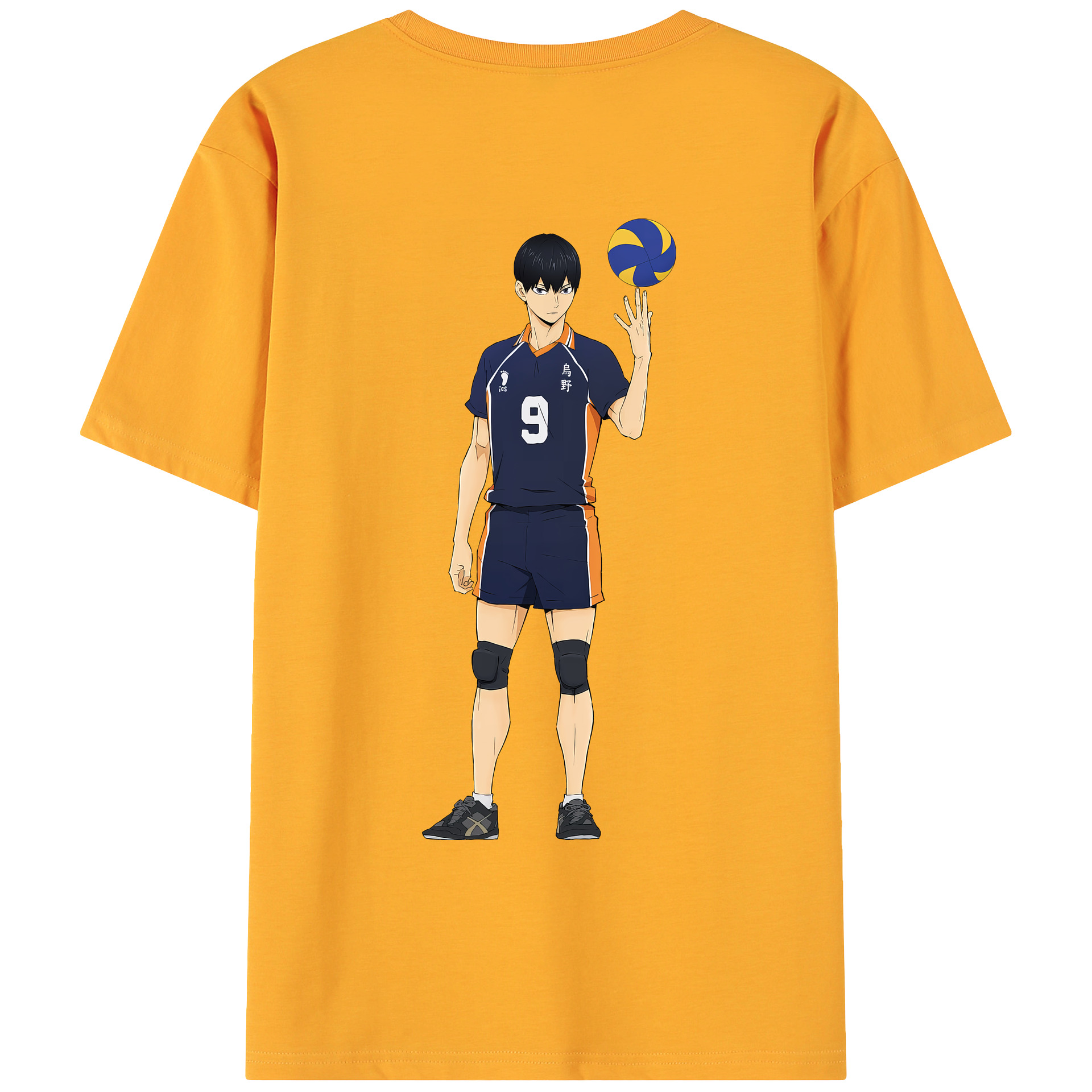 （画像用） ハイキュー!! Haikyu!! 綿100％ メンズ半袖Tシャツ（バックプリント） 通気性