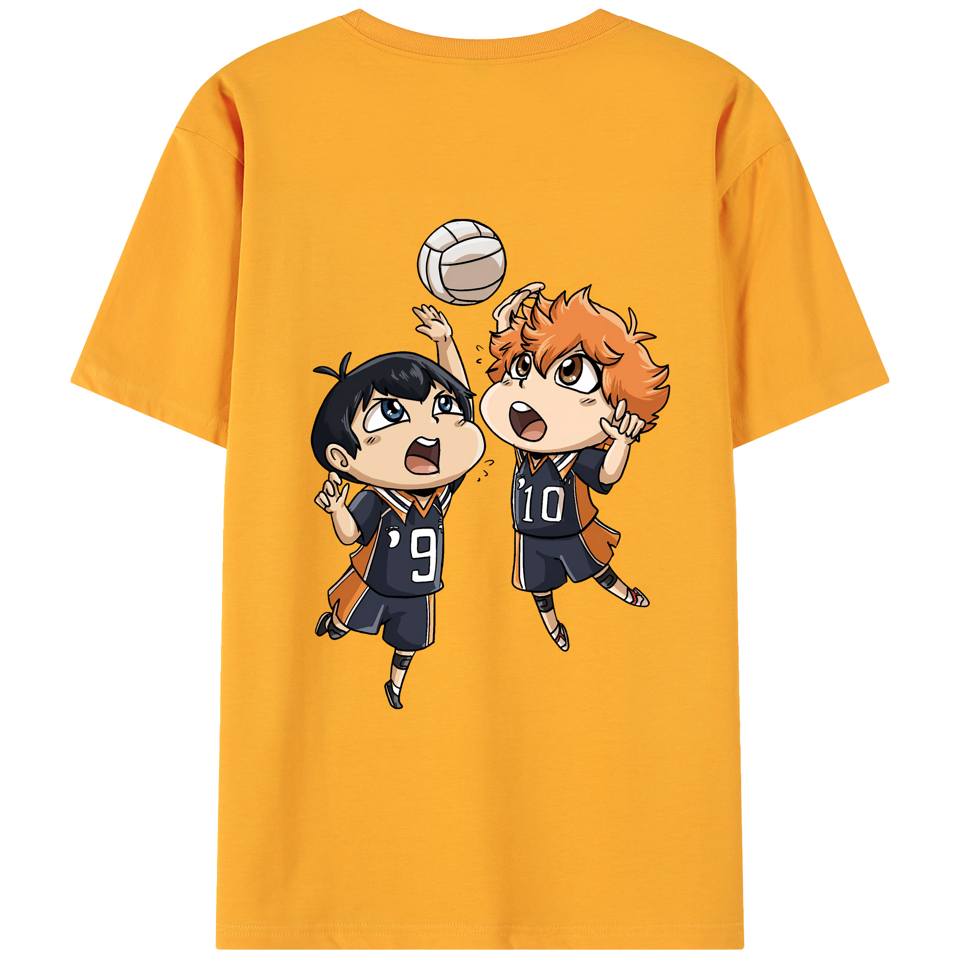 （画像用） ハイキュー!! Haikyu!! 綿100％ メンズ半袖Tシャツ（バックプリント） 通気性