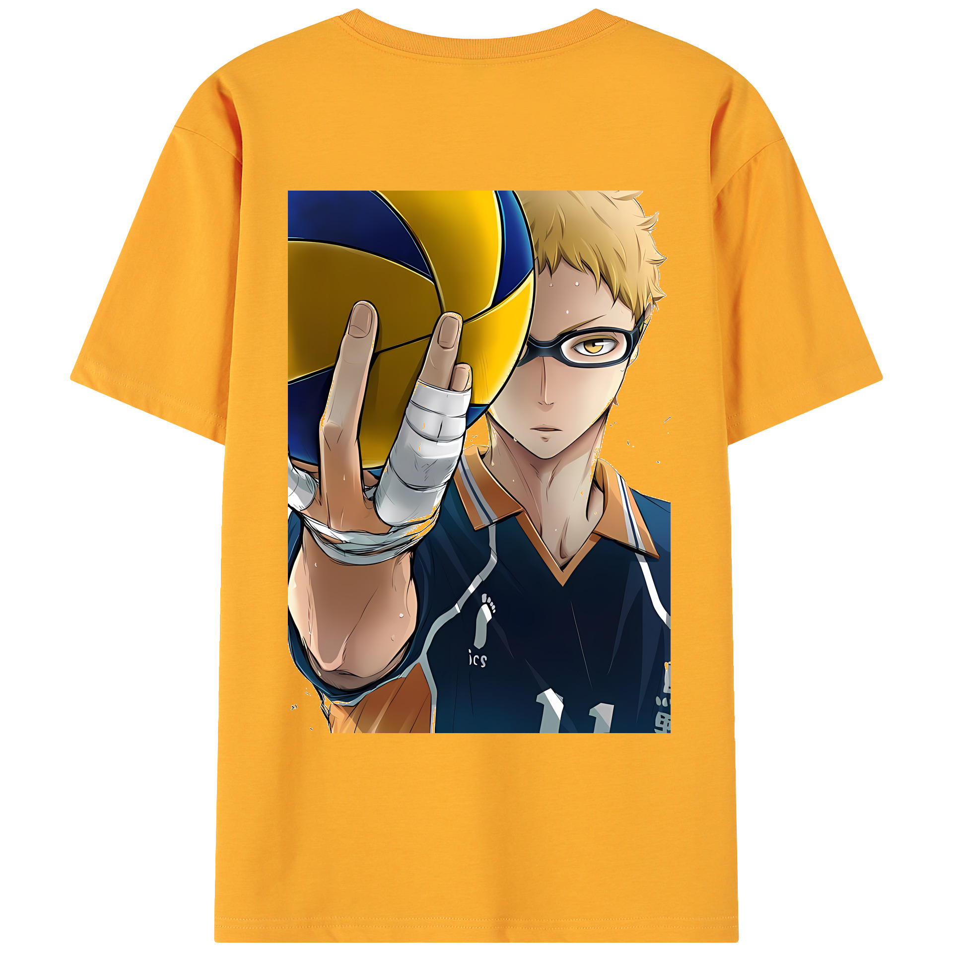 （画像用） ハイキュー!! Haikyu!! 綿100％ メンズ半袖Tシャツ（バックプリント） 通気性