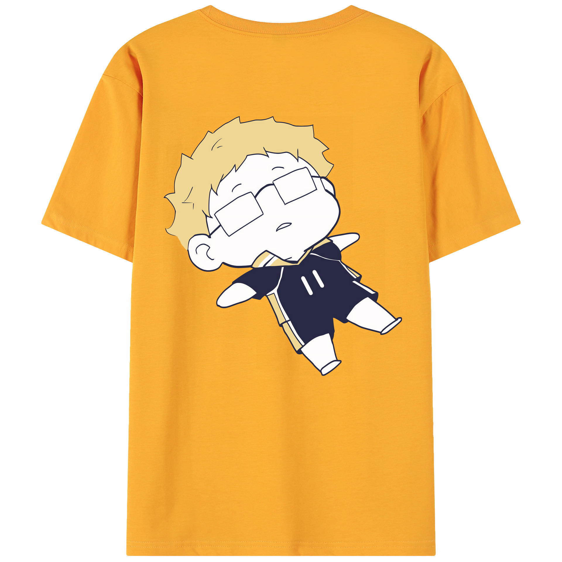 （画像用） ハイキュー!! Haikyu!! 綿100％ メンズ半袖Tシャツ（バックプリント） 通気性