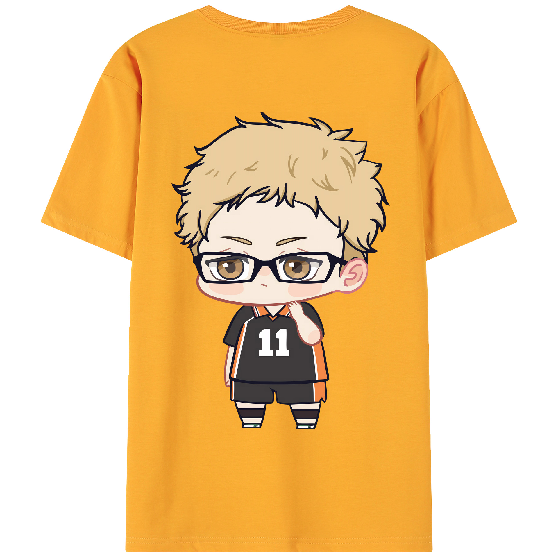 （画像用） ハイキュー!! Haikyu!! 綿100％ メンズ半袖Tシャツ（バックプリント） 通気性