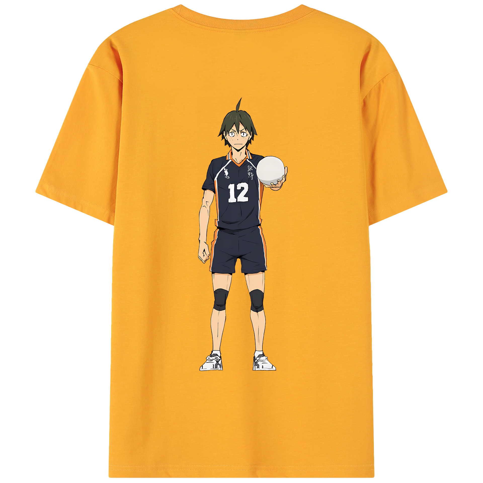 （画像用） ハイキュー!! Haikyu!! 綿100％ メンズ半袖Tシャツ（バックプリント） 通気性