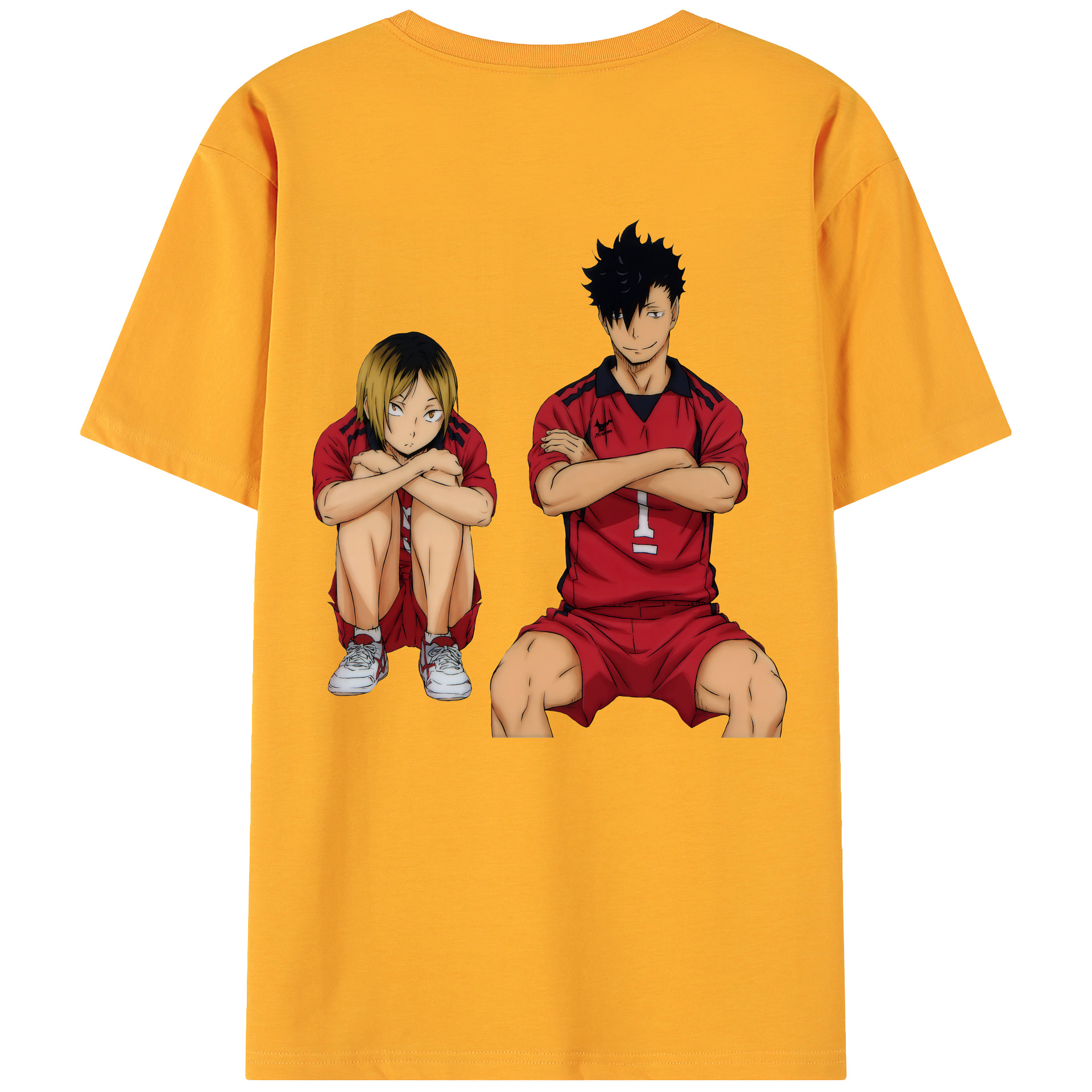 （画像用） ハイキュー!! Haikyu!! 綿100％ メンズ半袖Tシャツ（バックプリント） 通気性