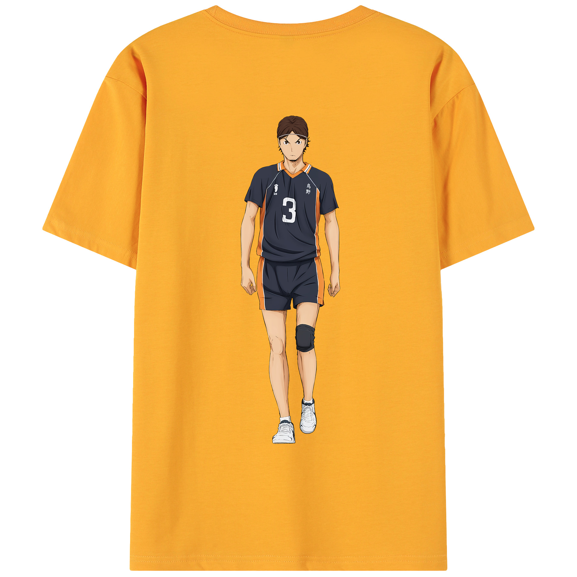（画像用） ハイキュー!! Haikyu!! 綿100％ メンズ半袖Tシャツ（バックプリント） 通気性