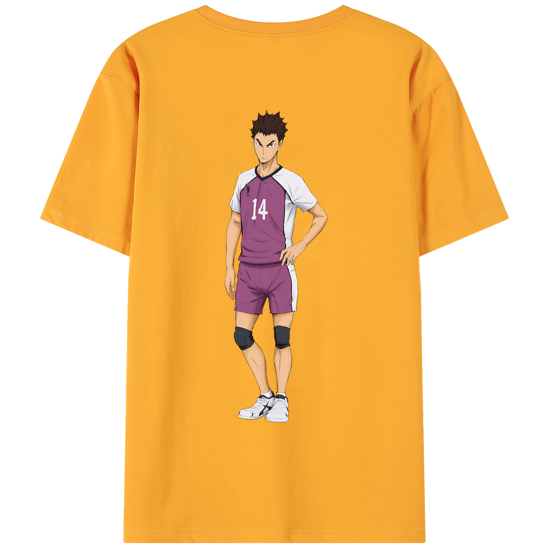（画像用） ハイキュー!! Haikyu!! 綿100％ メンズ半袖Tシャツ（バックプリント） 通気性