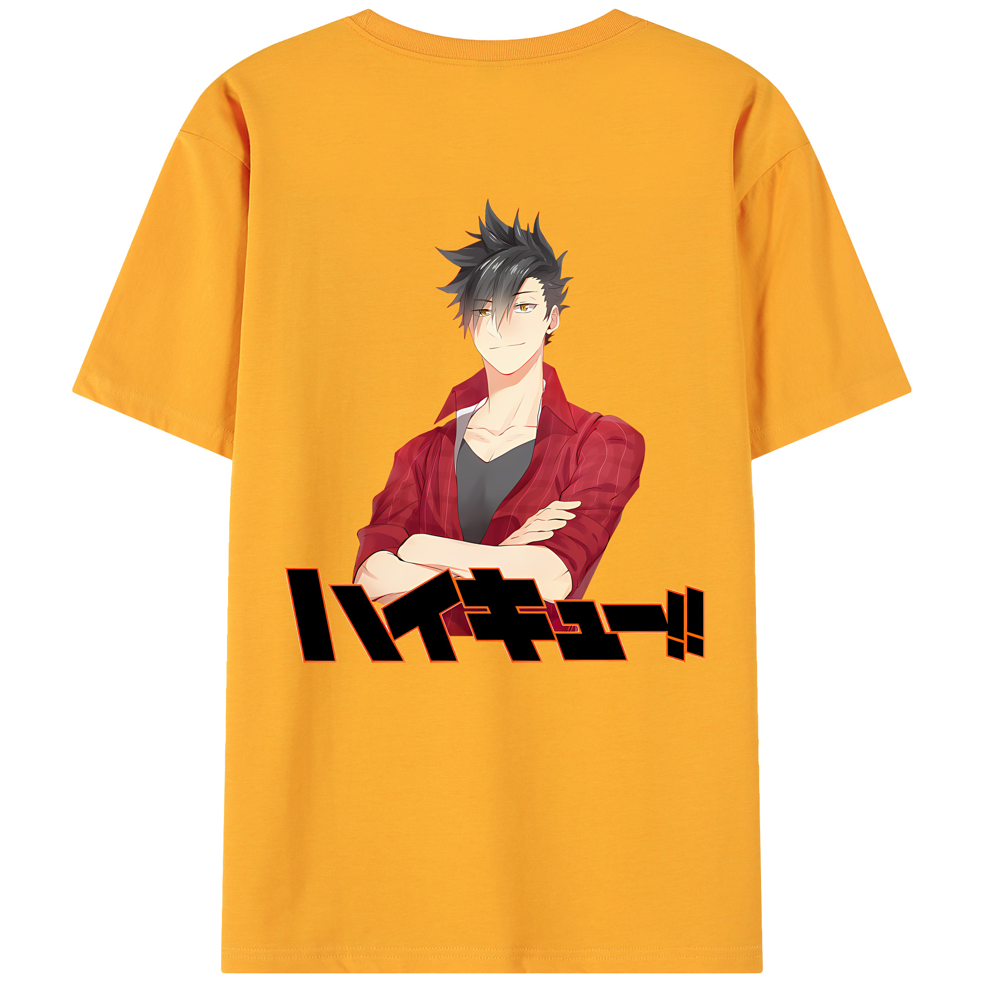 （画像用） ハイキュー!! Haikyu!! 綿100％ メンズ半袖Tシャツ（バックプリント） 通気性