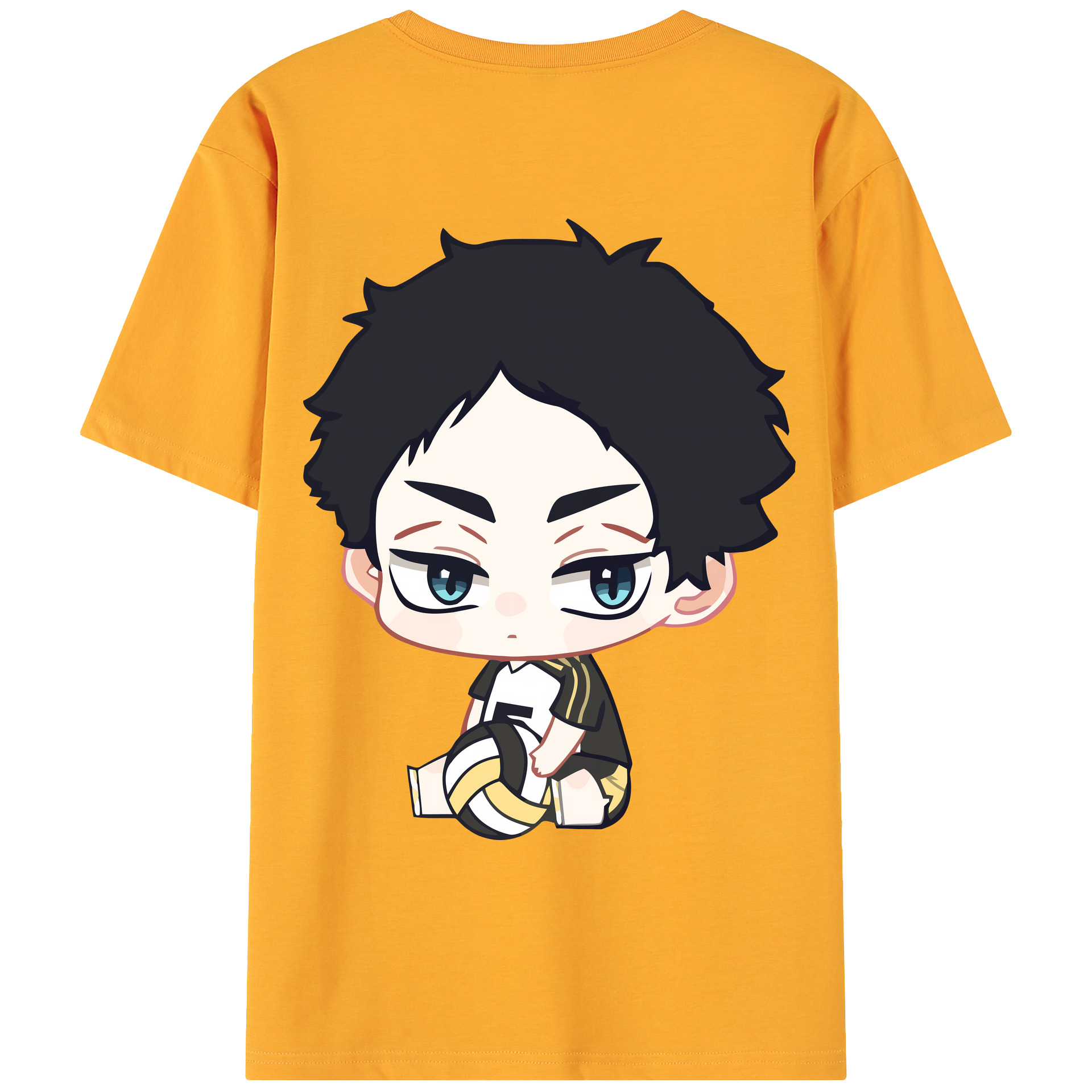 （画像用） ハイキュー!! Haikyu!! 綿100％ メンズ半袖Tシャツ（バックプリント） 通気性