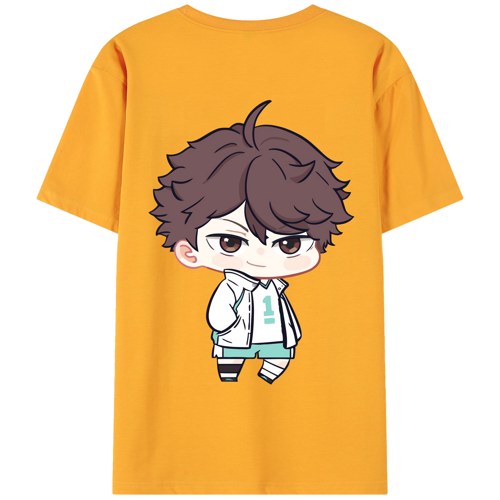 （画像用） ハイキュー!! Haikyu!! 綿100％ メンズ半袖Tシャツ（バックプリント） 通気性