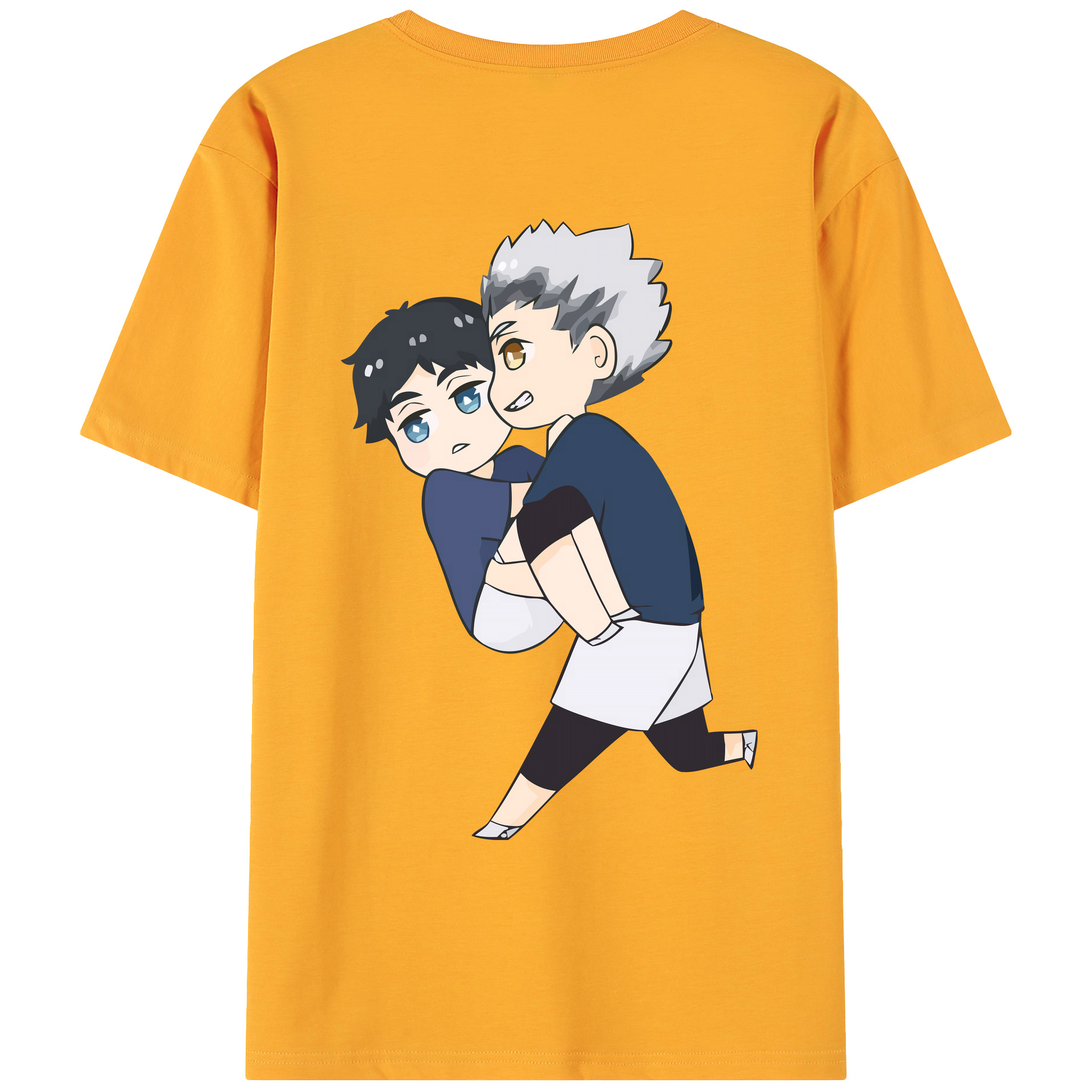 （画像用） ハイキュー!! Haikyu!! 綿100％ メンズ半袖Tシャツ（バックプリント） 通気性