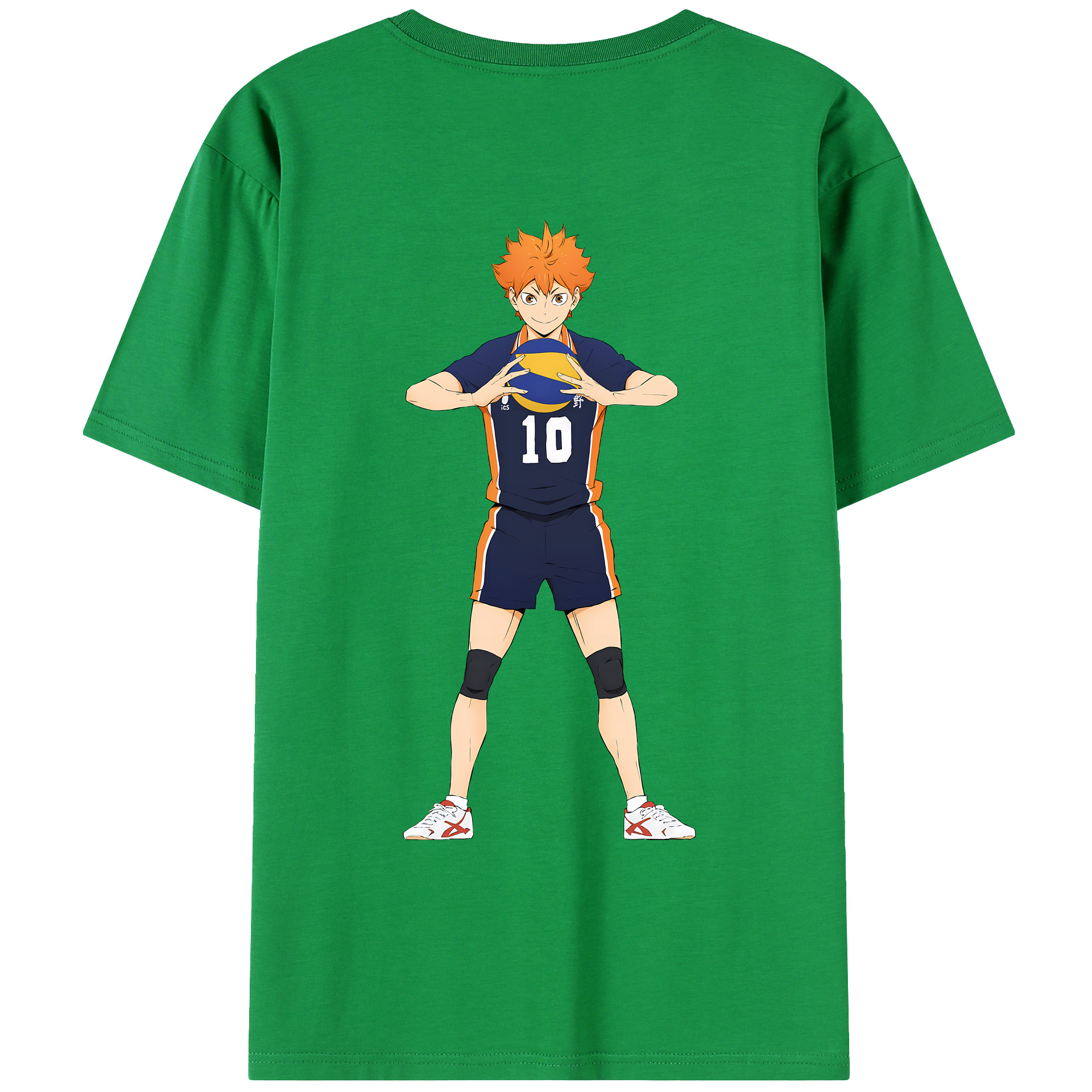 （画像用） ハイキュー!! Haikyu!! 綿100％ メンズ半袖Tシャツ（バックプリント） 通気性