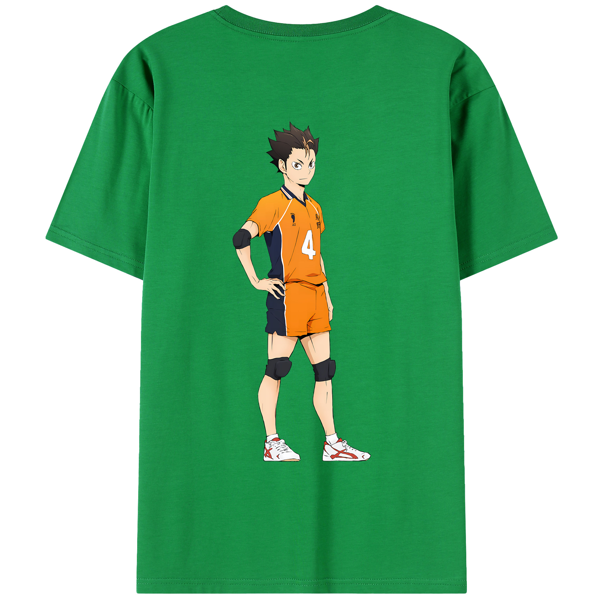 （画像用） ハイキュー!! Haikyu!! 綿100％ メンズ半袖Tシャツ（バックプリント） 通気性