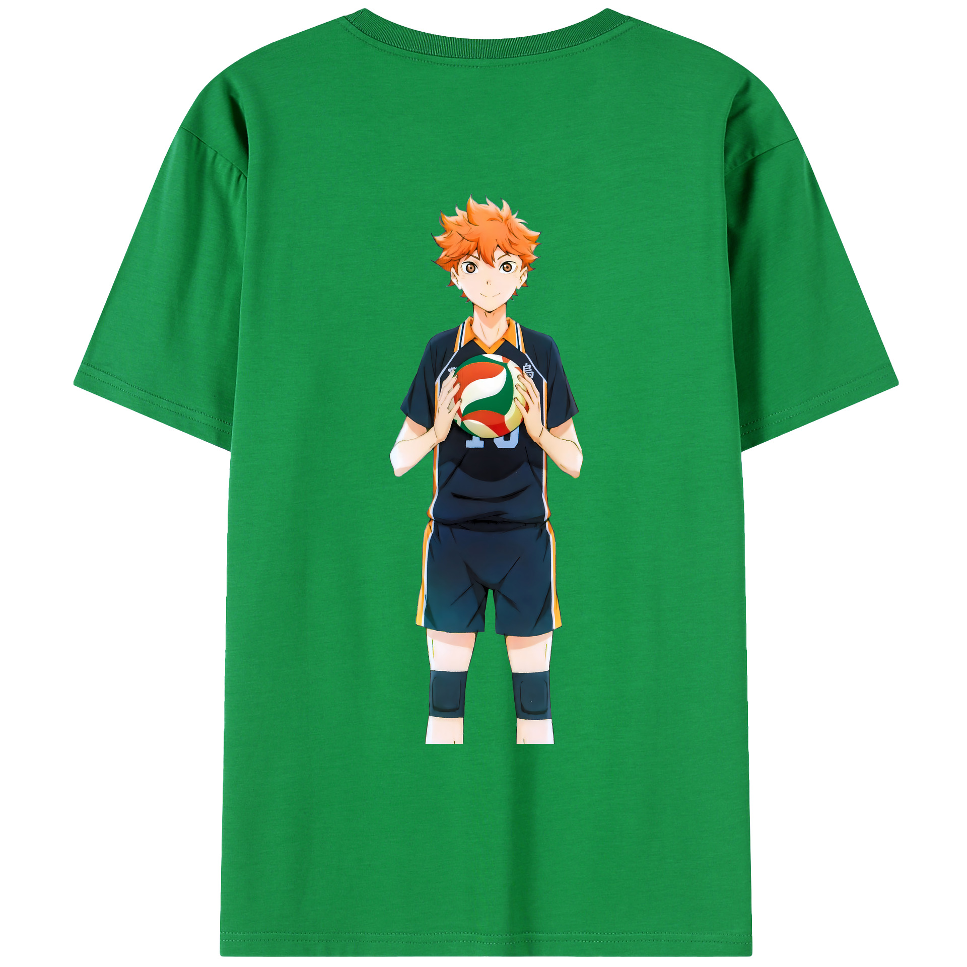 （画像用） ハイキュー!! Haikyu!! 綿100％ メンズ半袖Tシャツ（バックプリント） 通気性