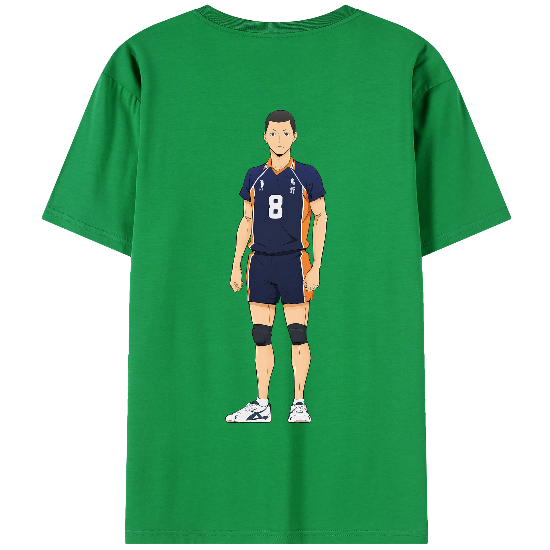 （画像用） ハイキュー!! Haikyu!! 綿100％ メンズ半袖Tシャツ（バックプリント） 通気性