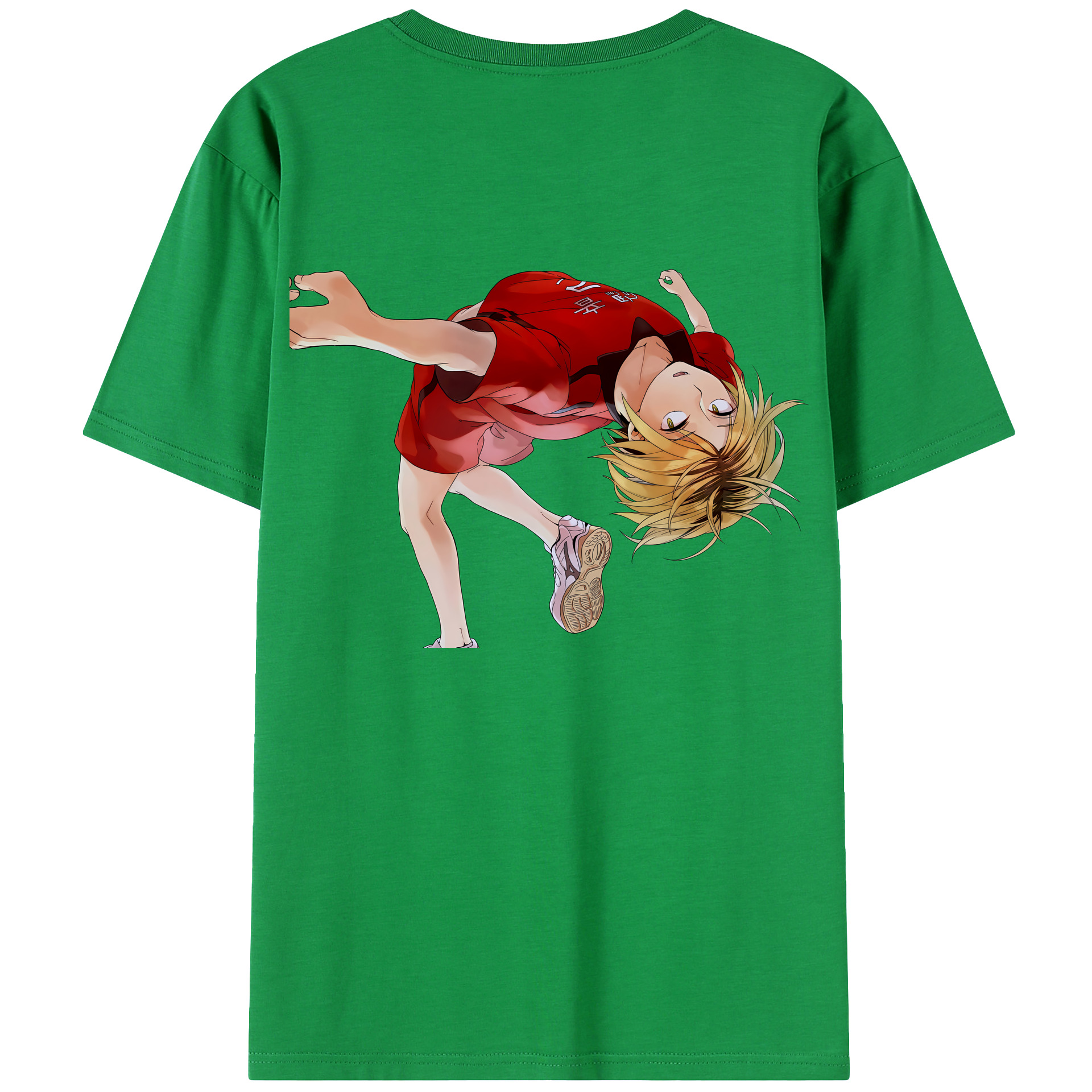 （画像用） ハイキュー!! Haikyu!! 綿100％ メンズ半袖Tシャツ（バックプリント） 通気性