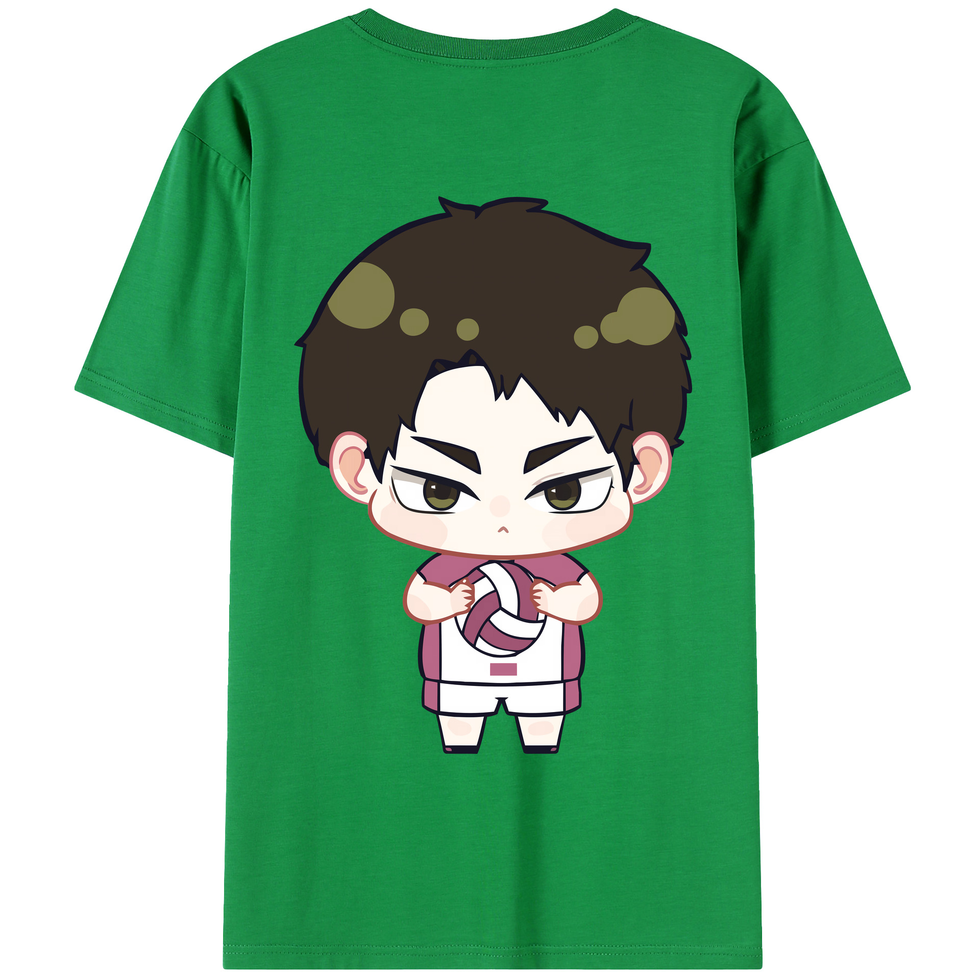 （画像用） ハイキュー!! Haikyu!! 綿100％ メンズ半袖Tシャツ（バックプリント） 通気性