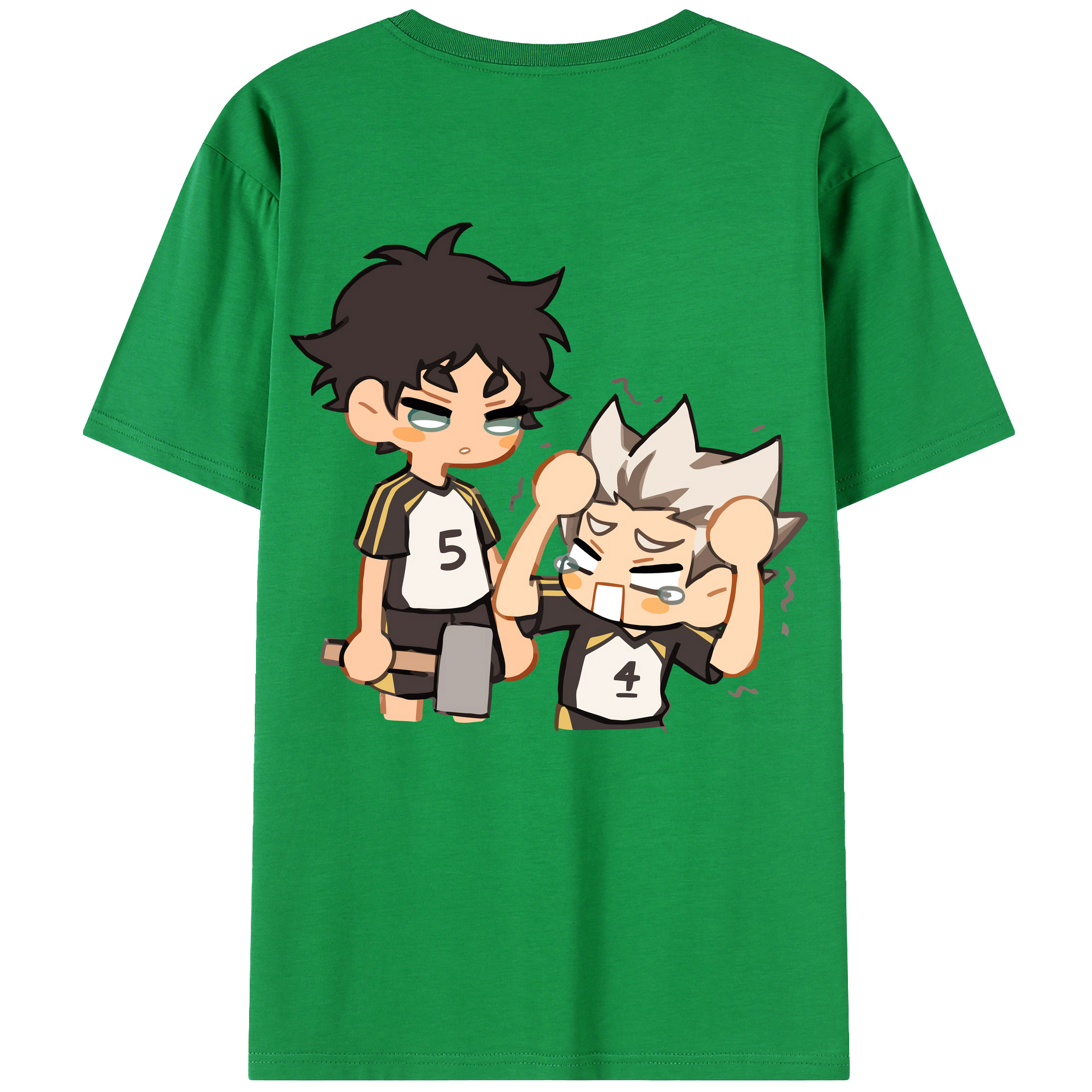 （画像用） ハイキュー!! Haikyu!! 綿100％ メンズ半袖Tシャツ（バックプリント） 通気性