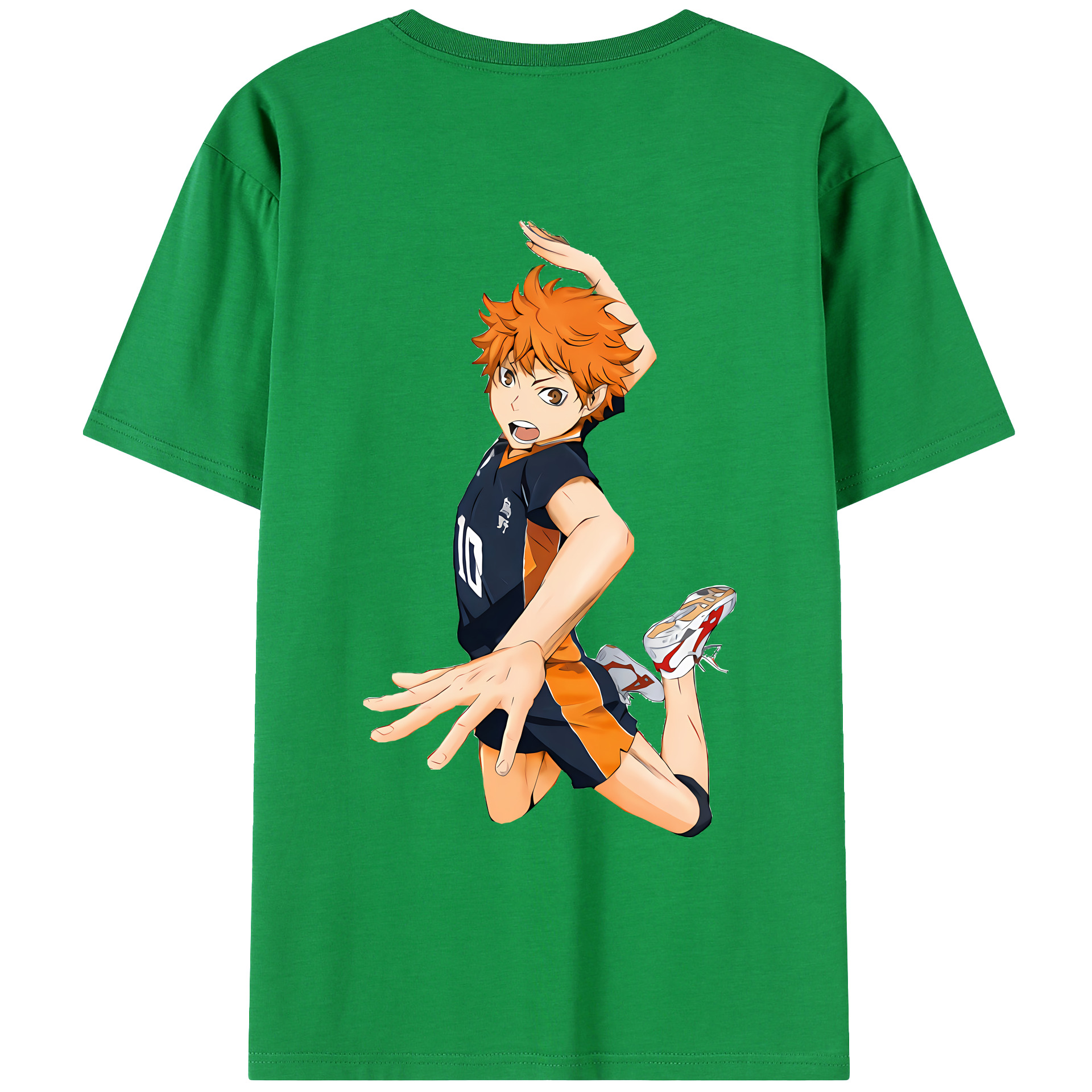 （画像用） ハイキュー!! Haikyu!! 綿100％ メンズ半袖Tシャツ（バックプリント） 通気性