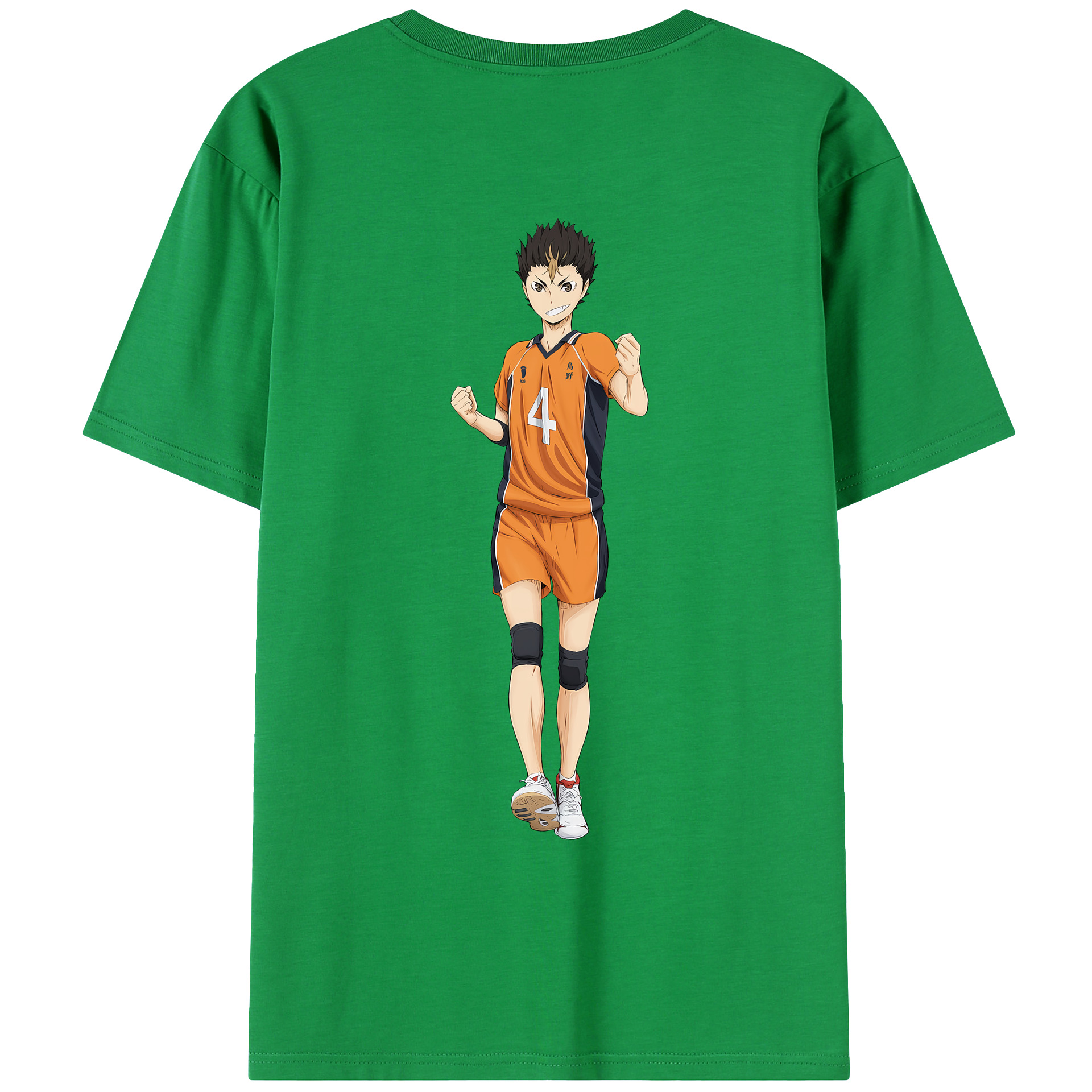 （画像用） ハイキュー!! Haikyu!! 綿100％ メンズ半袖Tシャツ（バックプリント） 通気性