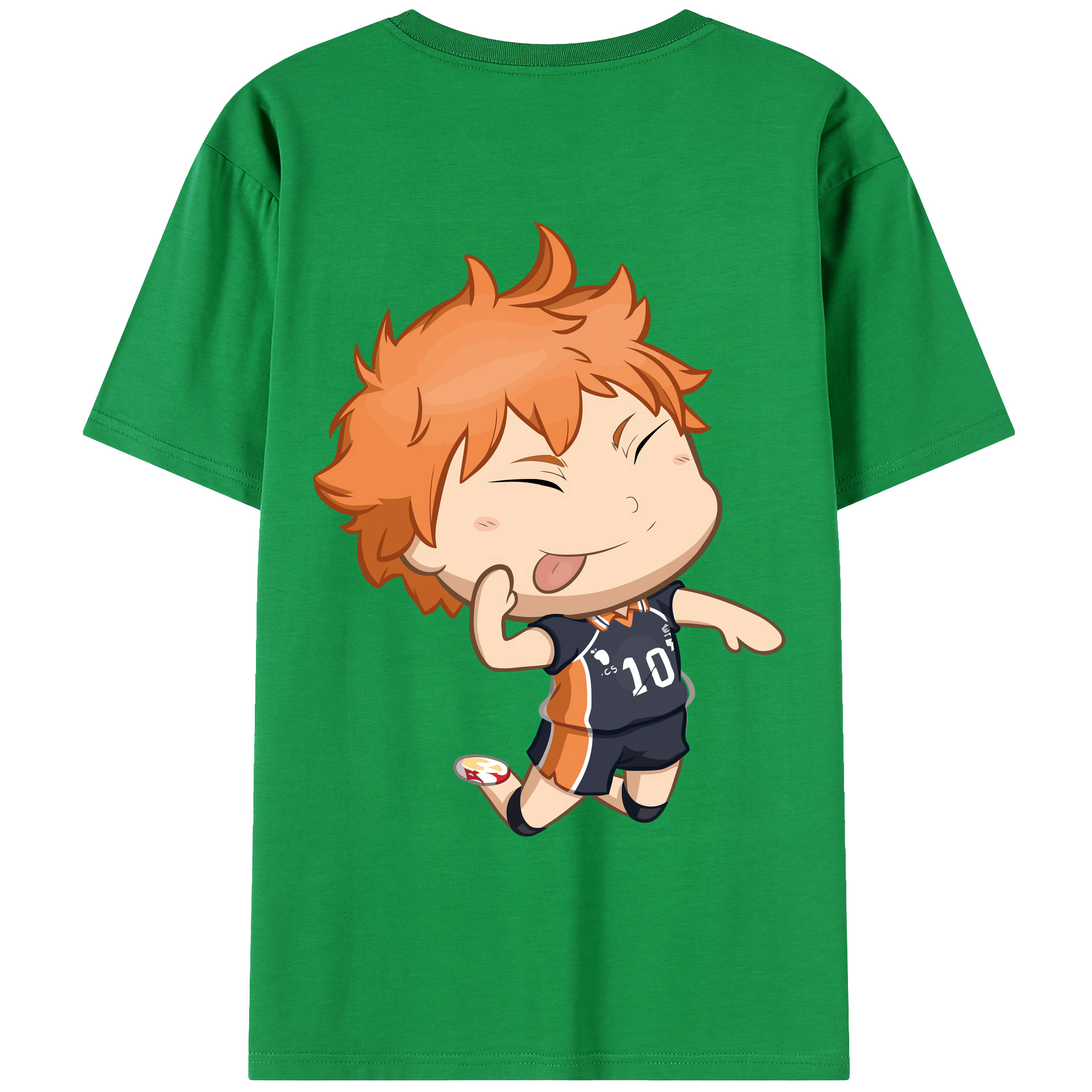（画像用） ハイキュー!! Haikyu!! 綿100％ メンズ半袖Tシャツ（バックプリント） 通気性