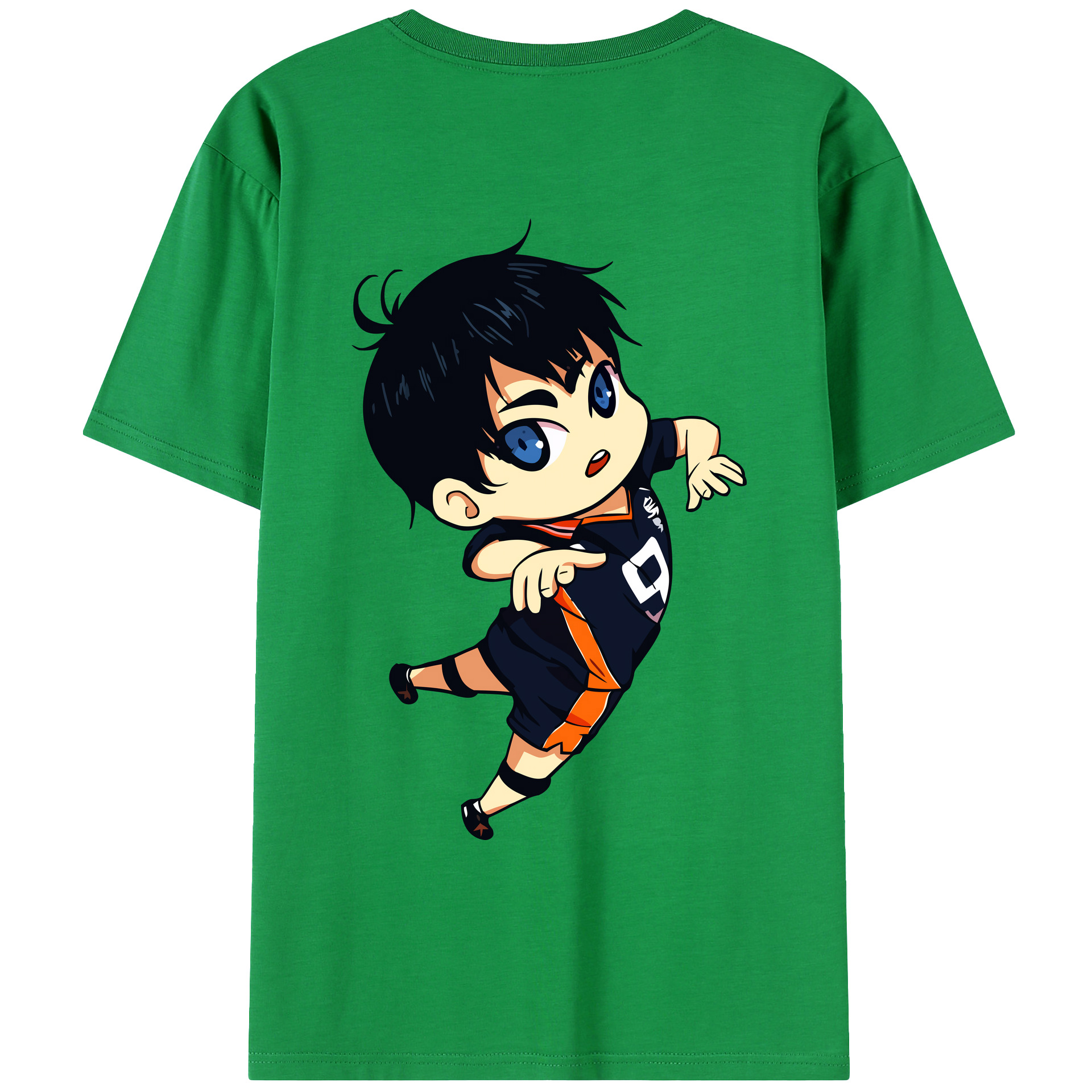 （画像用） ハイキュー!! Haikyu!! 綿100％ メンズ半袖Tシャツ（バックプリント） 通気性