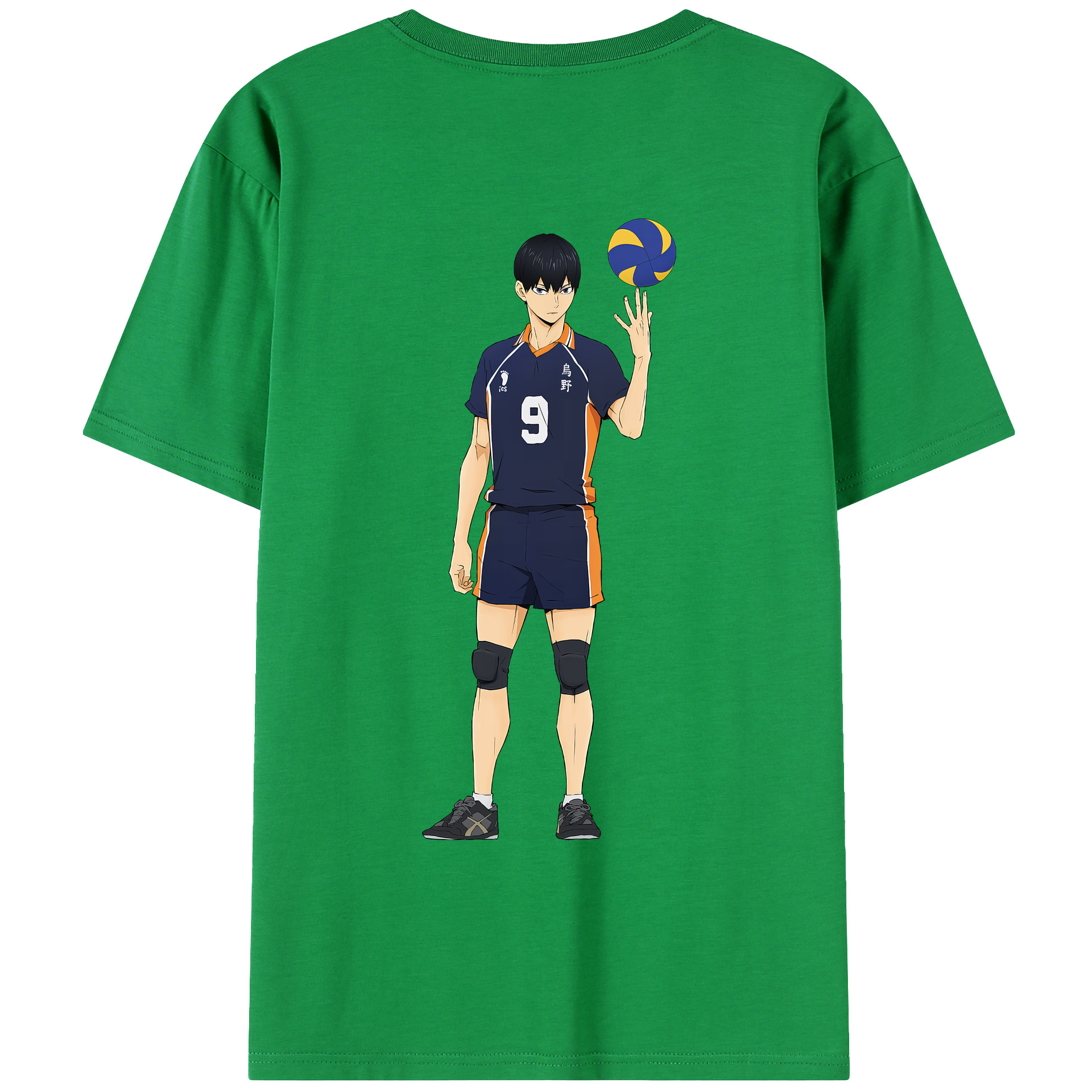 （画像用） ハイキュー!! Haikyu!! 綿100％ メンズ半袖Tシャツ（バックプリント） 通気性