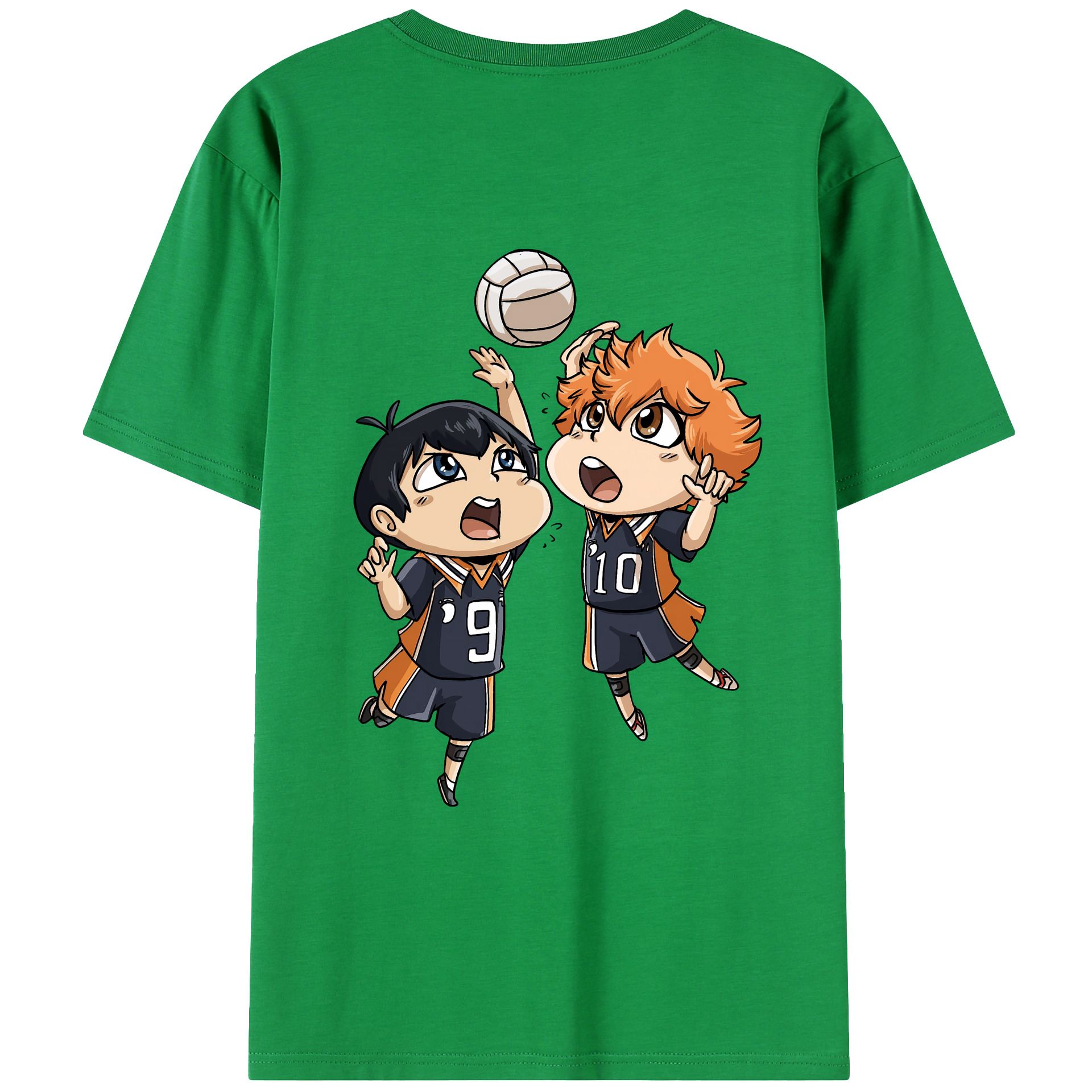 （画像用） ハイキュー!! Haikyu!! 綿100％ メンズ半袖Tシャツ（バックプリント） 通気性
