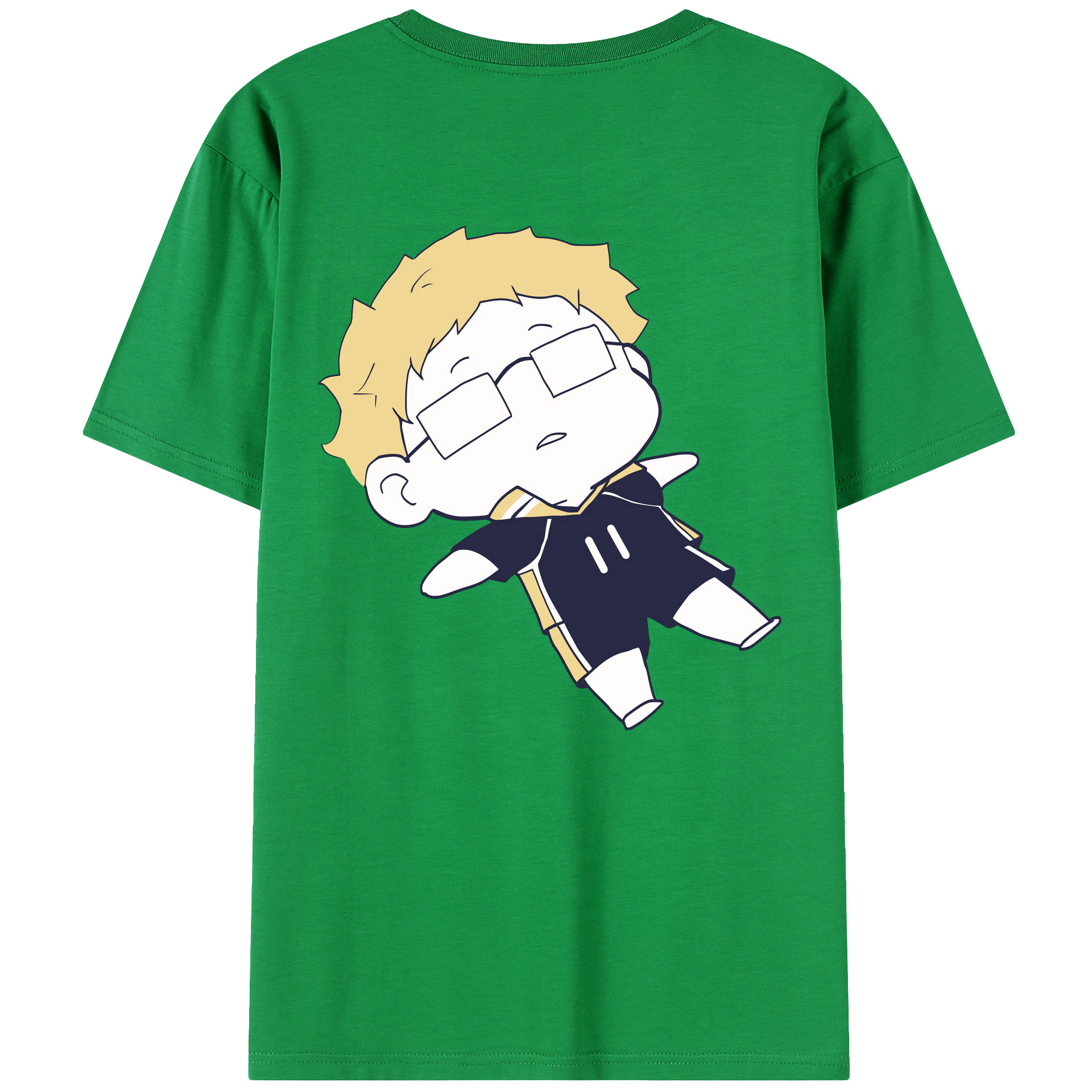 （画像用） ハイキュー!! Haikyu!! 綿100％ メンズ半袖Tシャツ（バックプリント） 通気性
