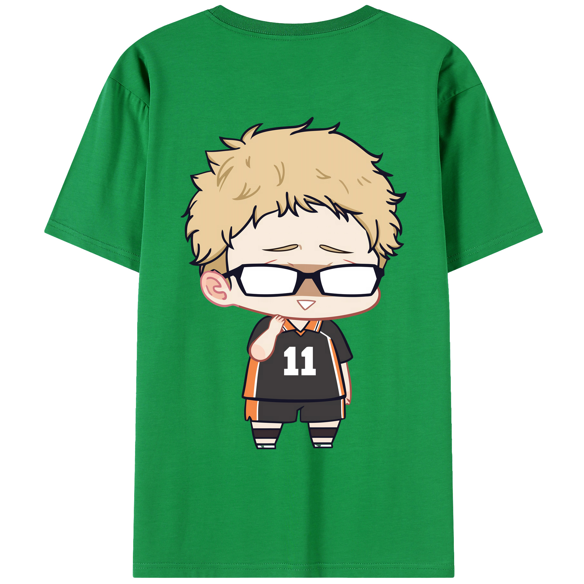 （画像用） ハイキュー!! Haikyu!! 綿100％ メンズ半袖Tシャツ（バックプリント） 通気性