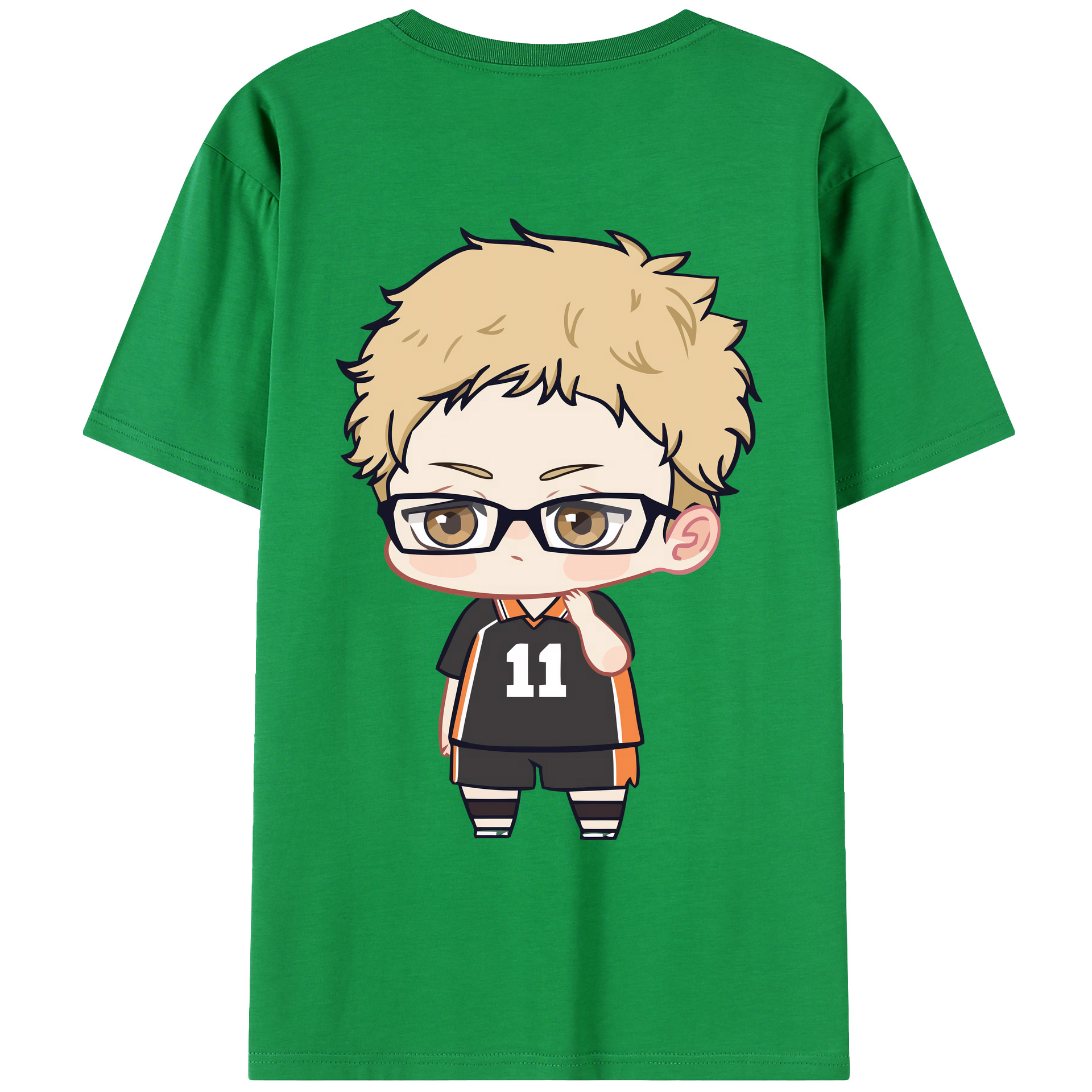 （画像用） ハイキュー!! Haikyu!! 綿100％ メンズ半袖Tシャツ（バックプリント） 通気性