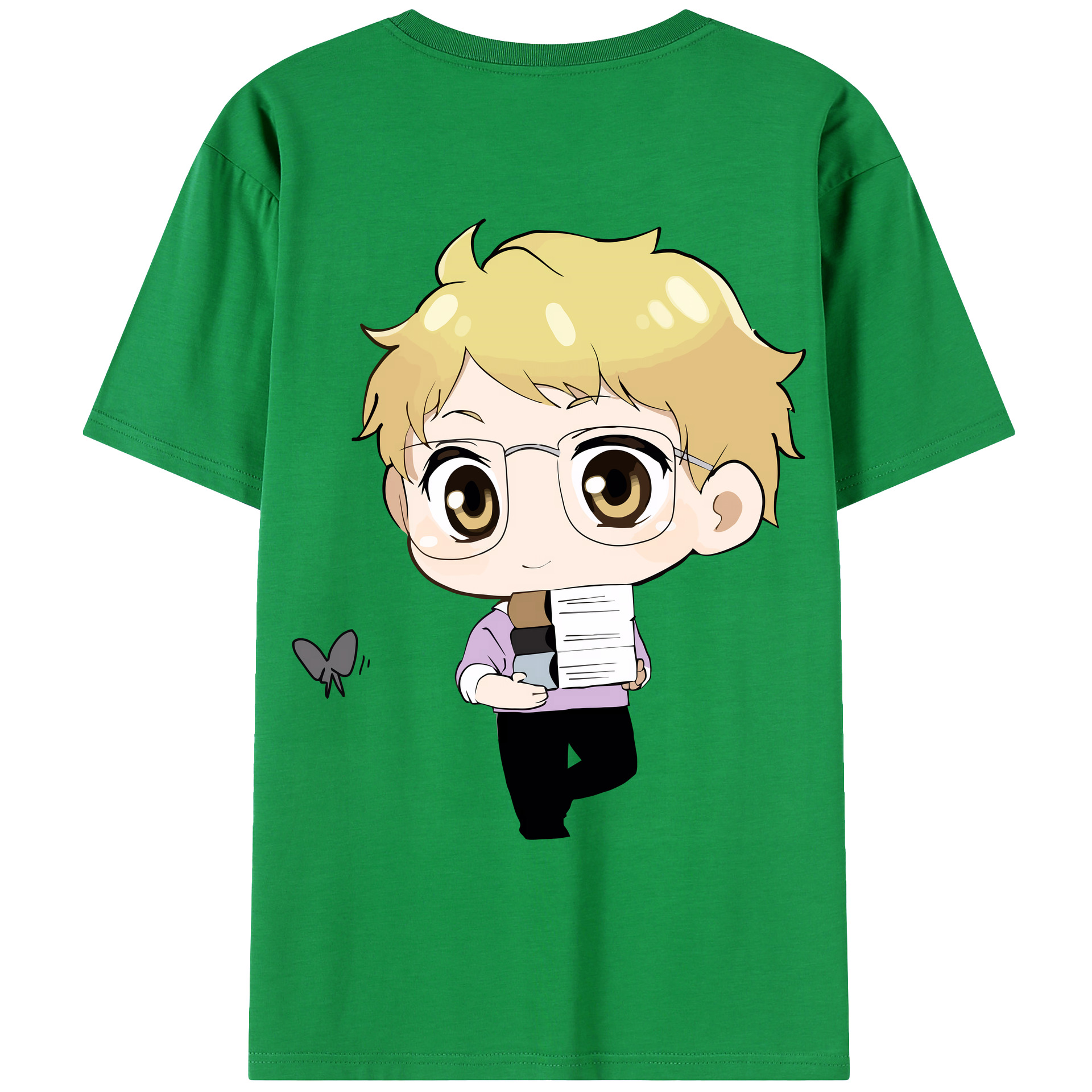 （画像用） ハイキュー!! Haikyu!! 綿100％ メンズ半袖Tシャツ（バックプリント） 通気性