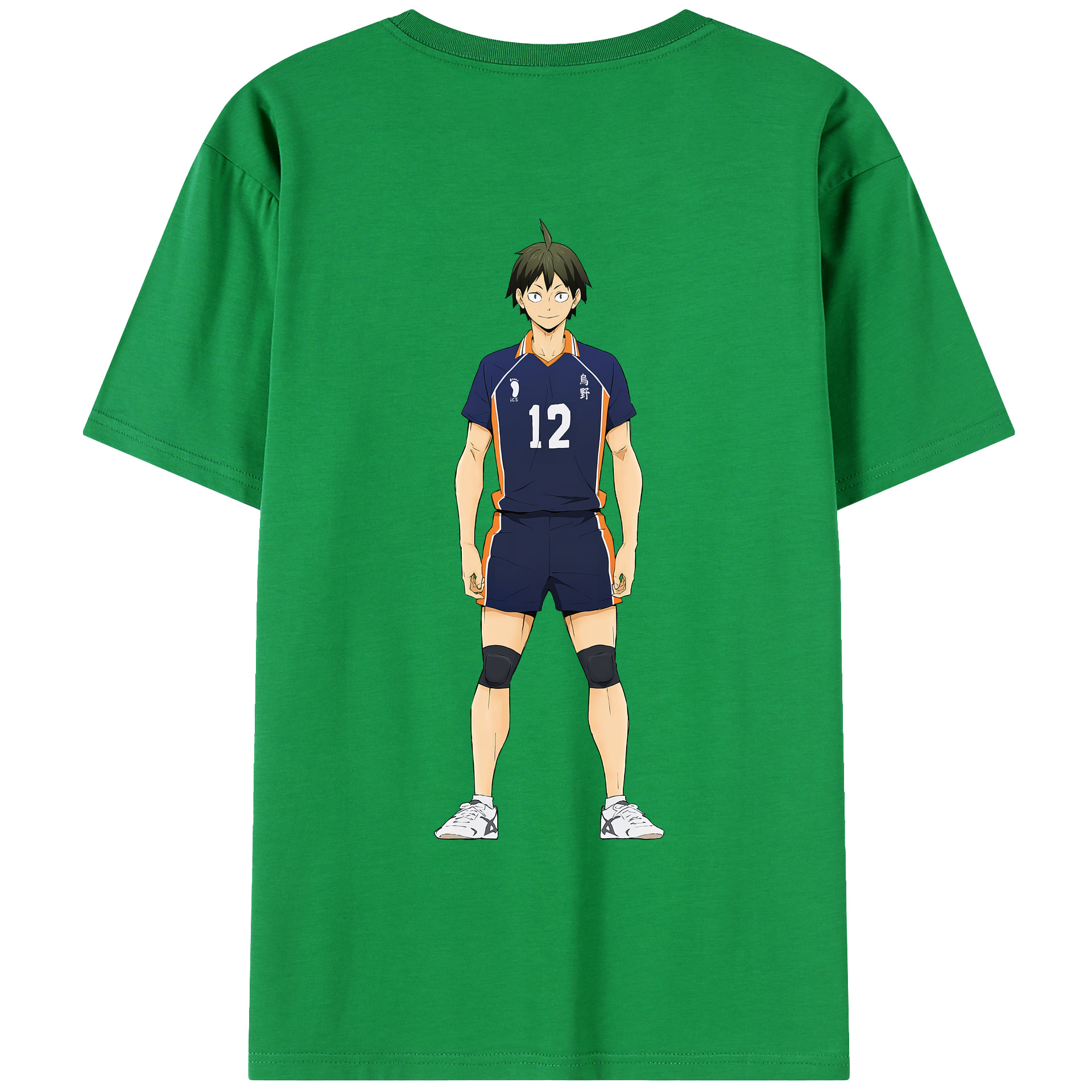 （画像用） ハイキュー!! Haikyu!! 綿100％ メンズ半袖Tシャツ（バックプリント） 通気性