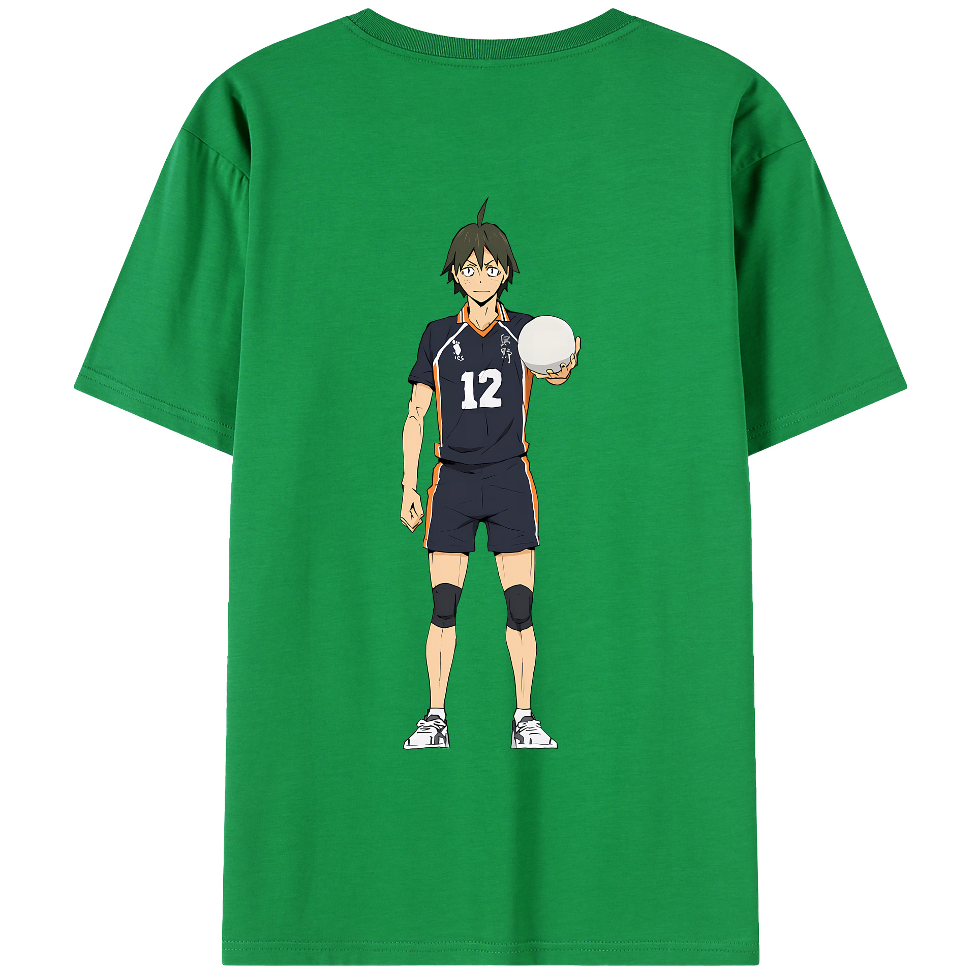 （画像用） ハイキュー!! Haikyu!! 綿100％ メンズ半袖Tシャツ（バックプリント） 通気性