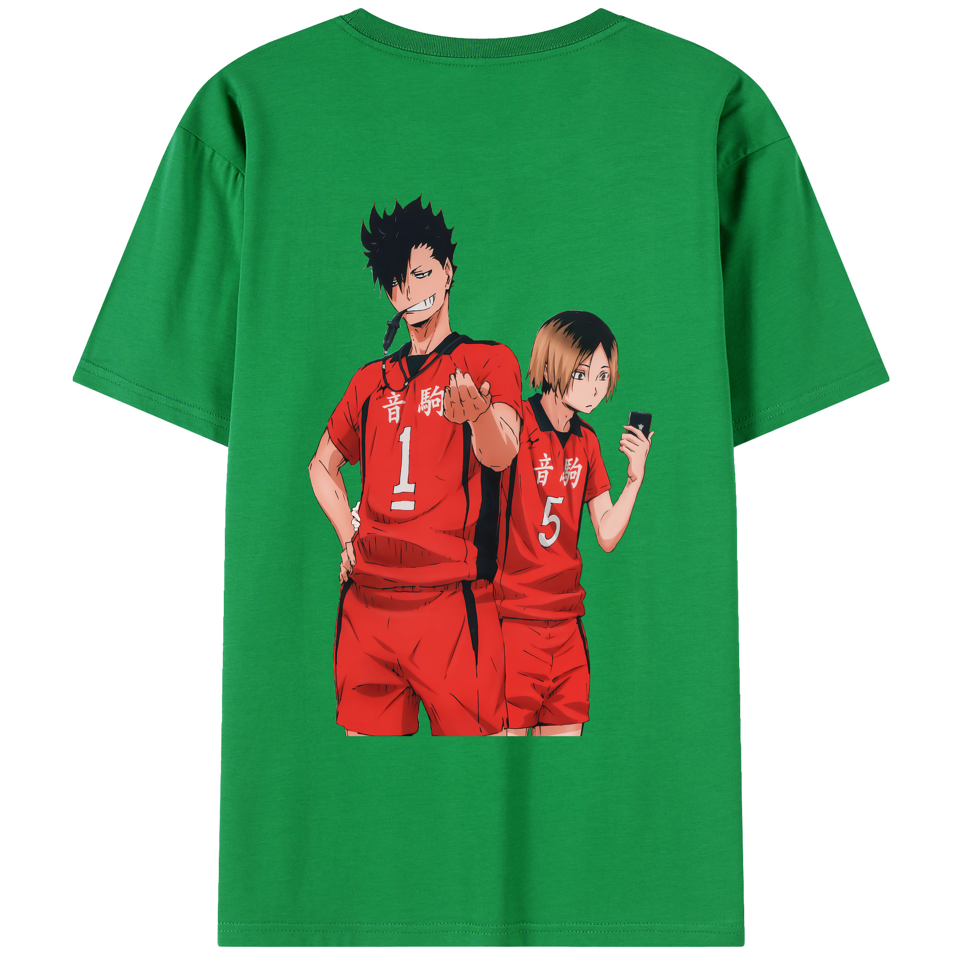 （画像用） ハイキュー!! Haikyu!! 綿100％ メンズ半袖Tシャツ（バックプリント） 通気性