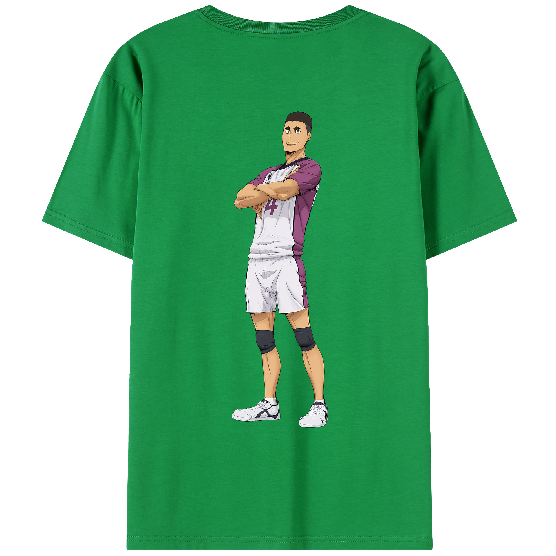 （画像用） ハイキュー!! Haikyu!! 綿100％ メンズ半袖Tシャツ（バックプリント） 通気性