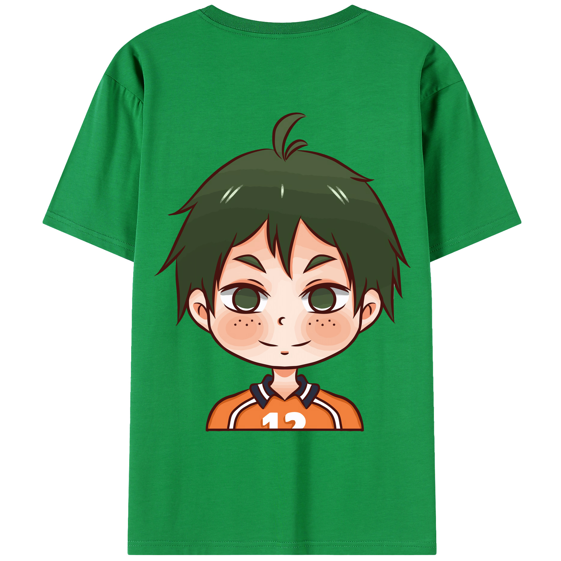 （画像用） ハイキュー!! Haikyu!! 綿100％ メンズ半袖Tシャツ（バックプリント） 通気性