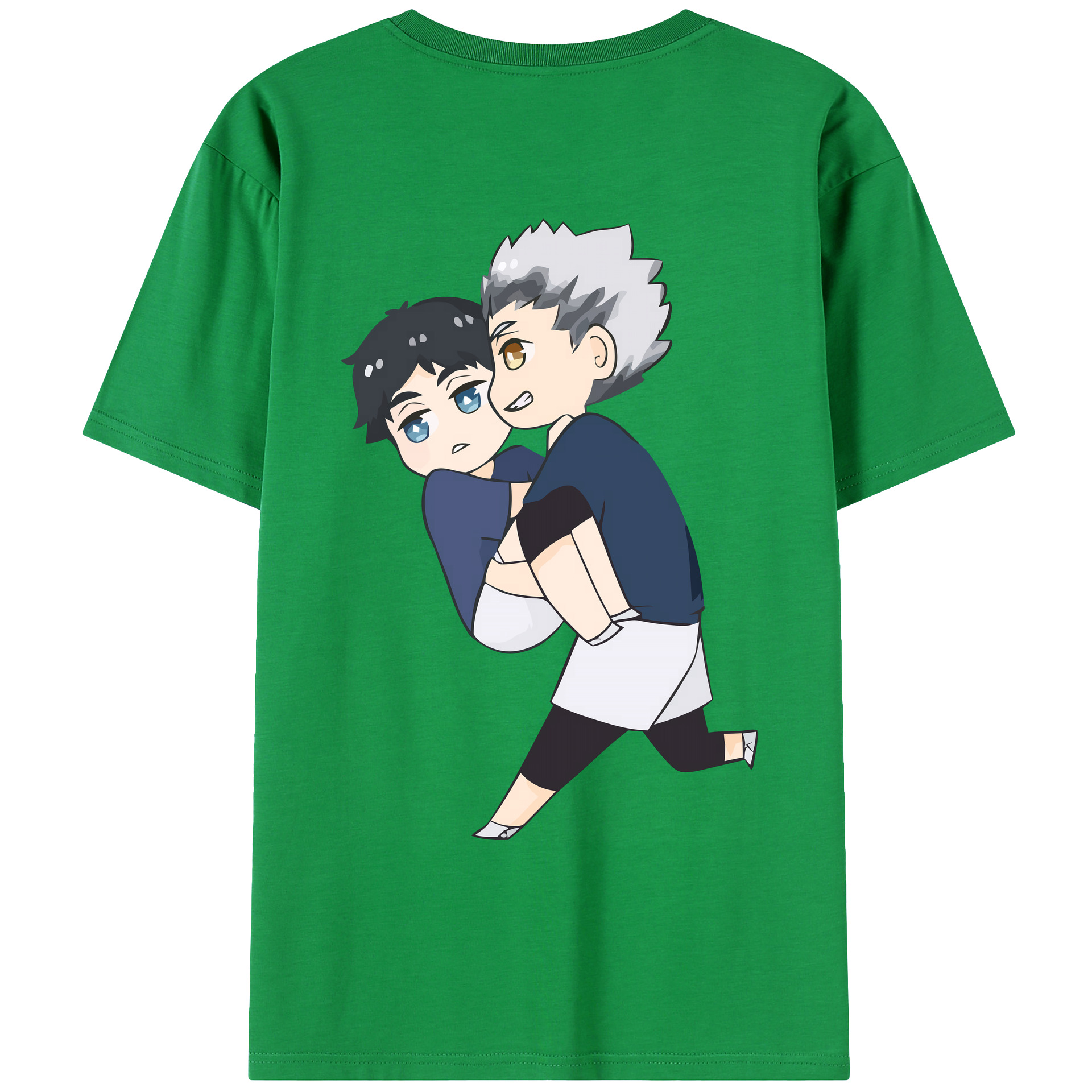 （画像用） ハイキュー!! Haikyu!! 綿100％ メンズ半袖Tシャツ（バックプリント） 通気性