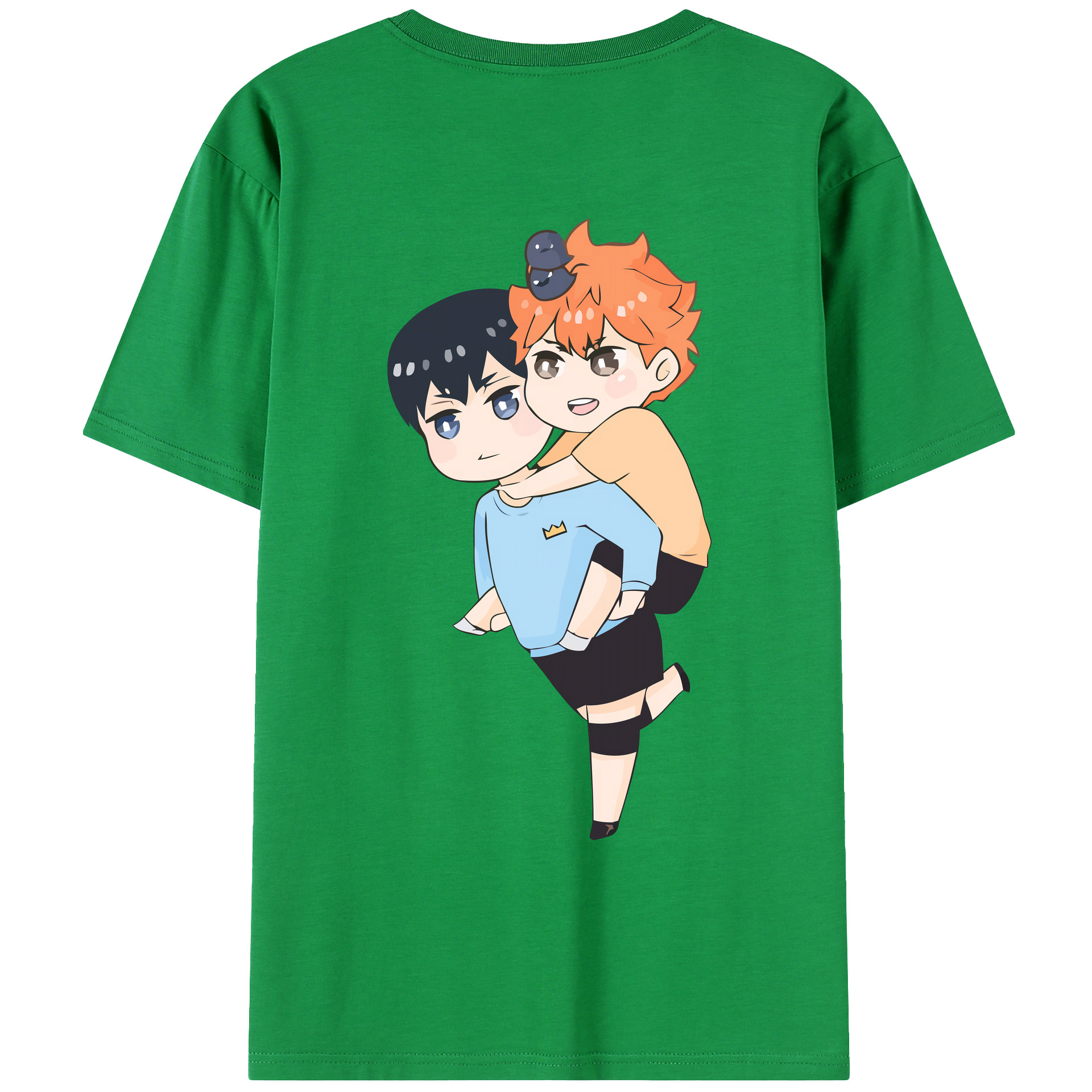 （画像用） ハイキュー!! Haikyu!! 綿100％ メンズ半袖Tシャツ（バックプリント） 通気性