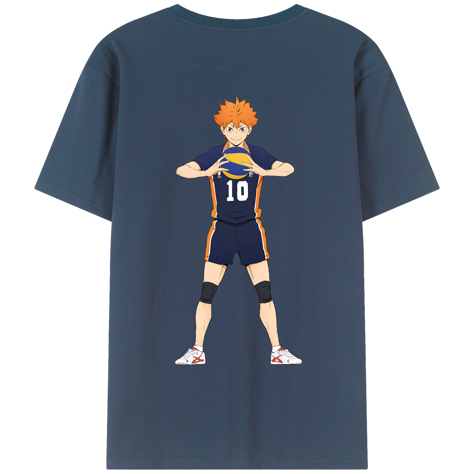 （画像用） ハイキュー!! Haikyu!! 綿100％ メンズ半袖Tシャツ（バックプリント） 通気性