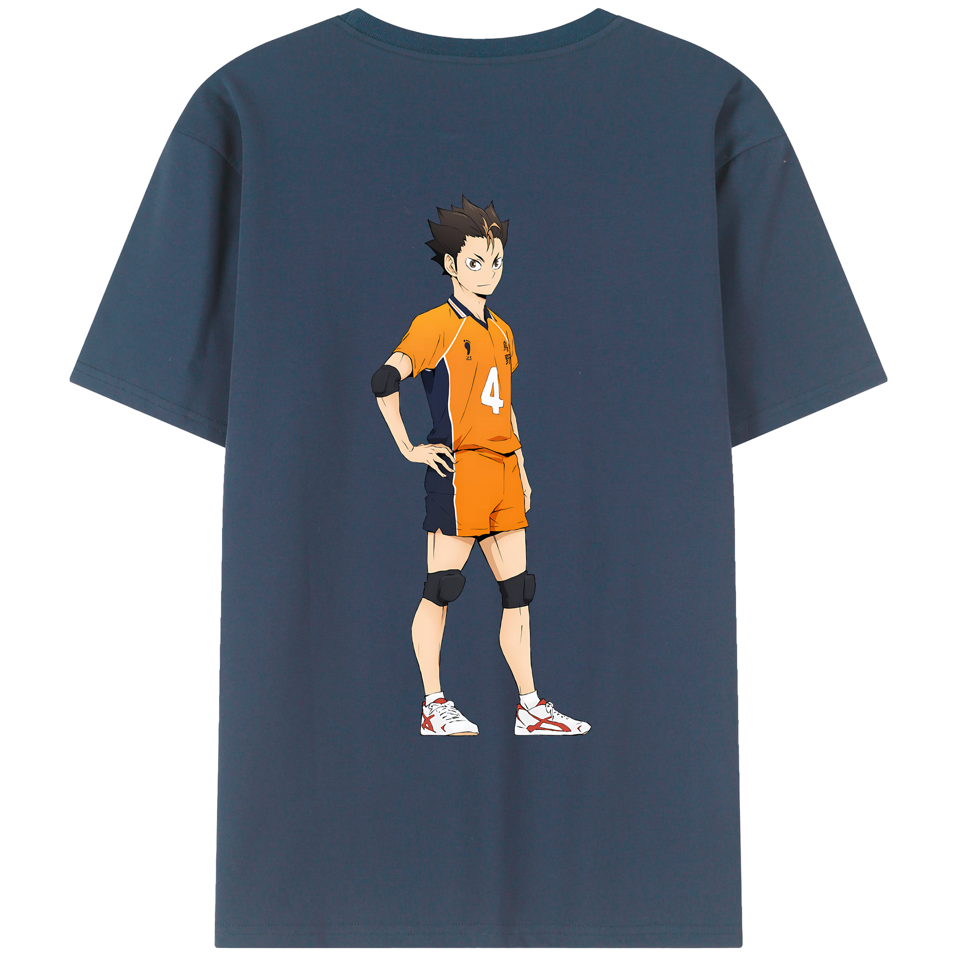 （画像用） ハイキュー!! Haikyu!! 綿100％ メンズ半袖Tシャツ（バックプリント） 通気性