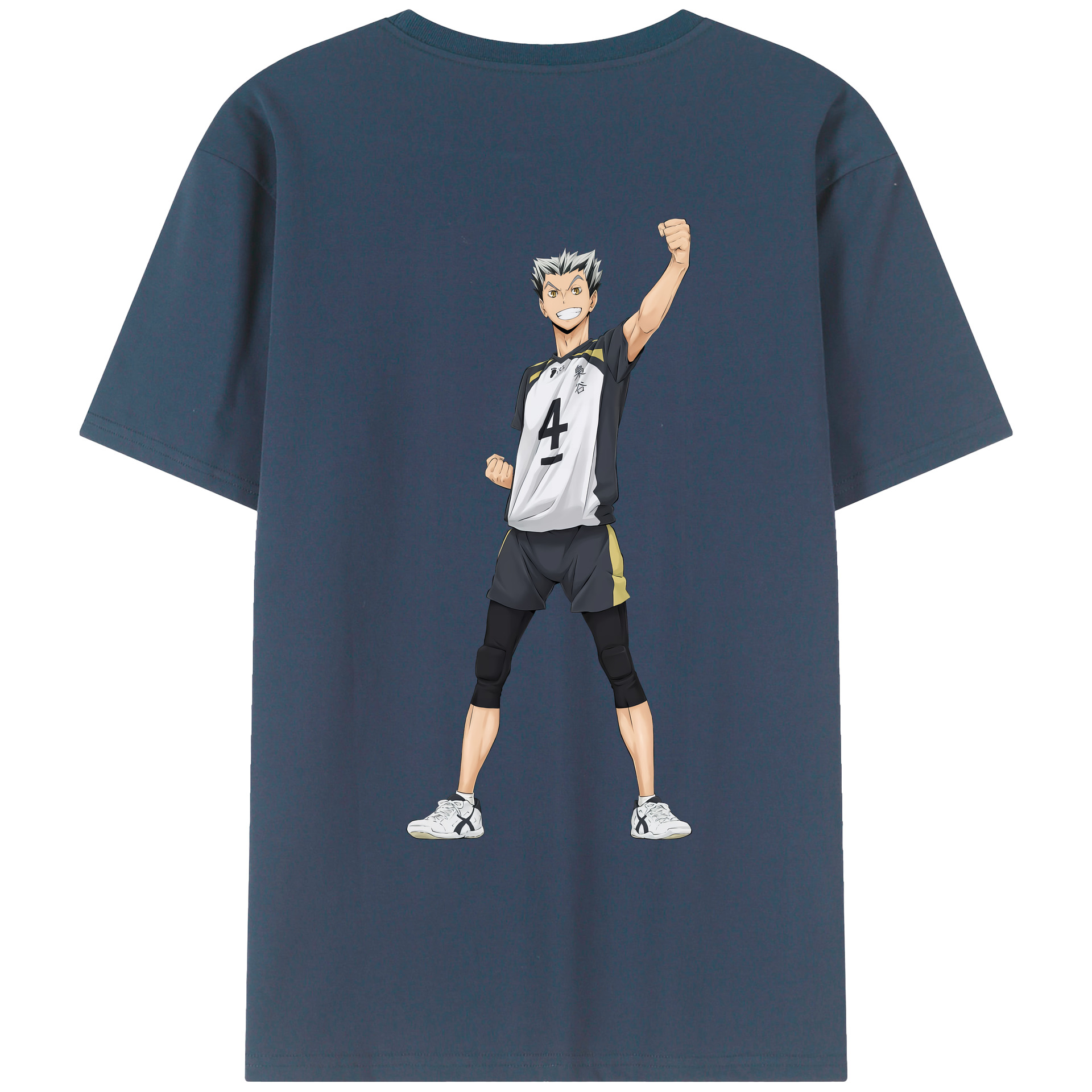（画像用） ハイキュー!! Haikyu!! 綿100％ メンズ半袖Tシャツ（バックプリント） 通気性