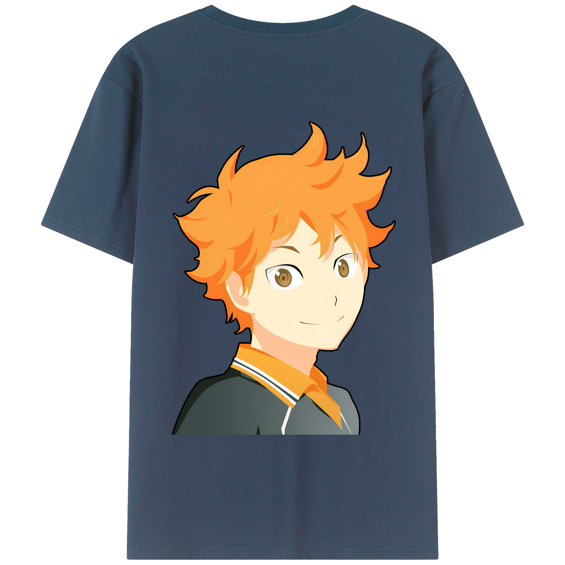 （画像用） ハイキュー!! Haikyu!! 綿100％ メンズ半袖Tシャツ（バックプリント） 通気性