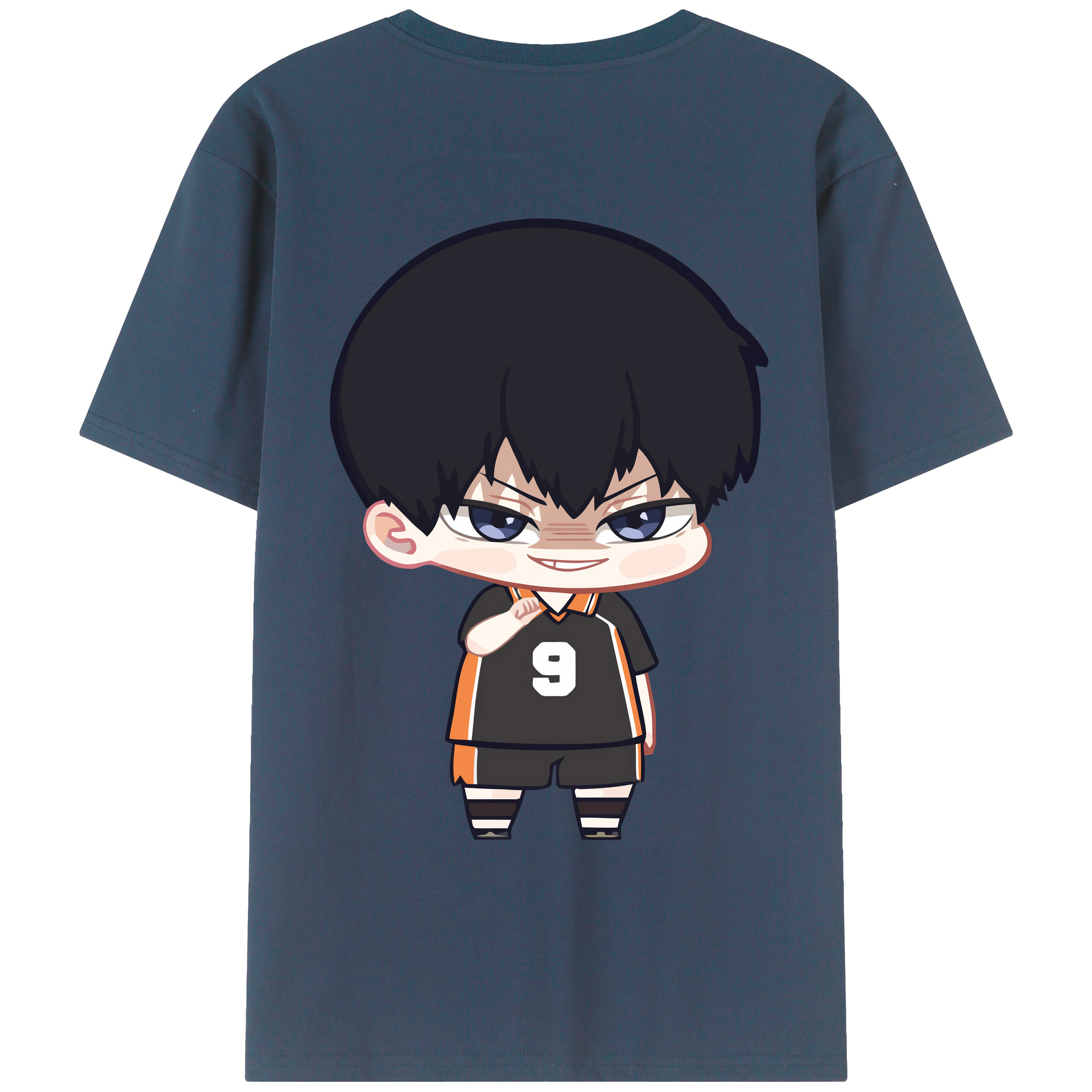 （画像用） ハイキュー!! Haikyu!! 綿100％ メンズ半袖Tシャツ（バックプリント） 通気性