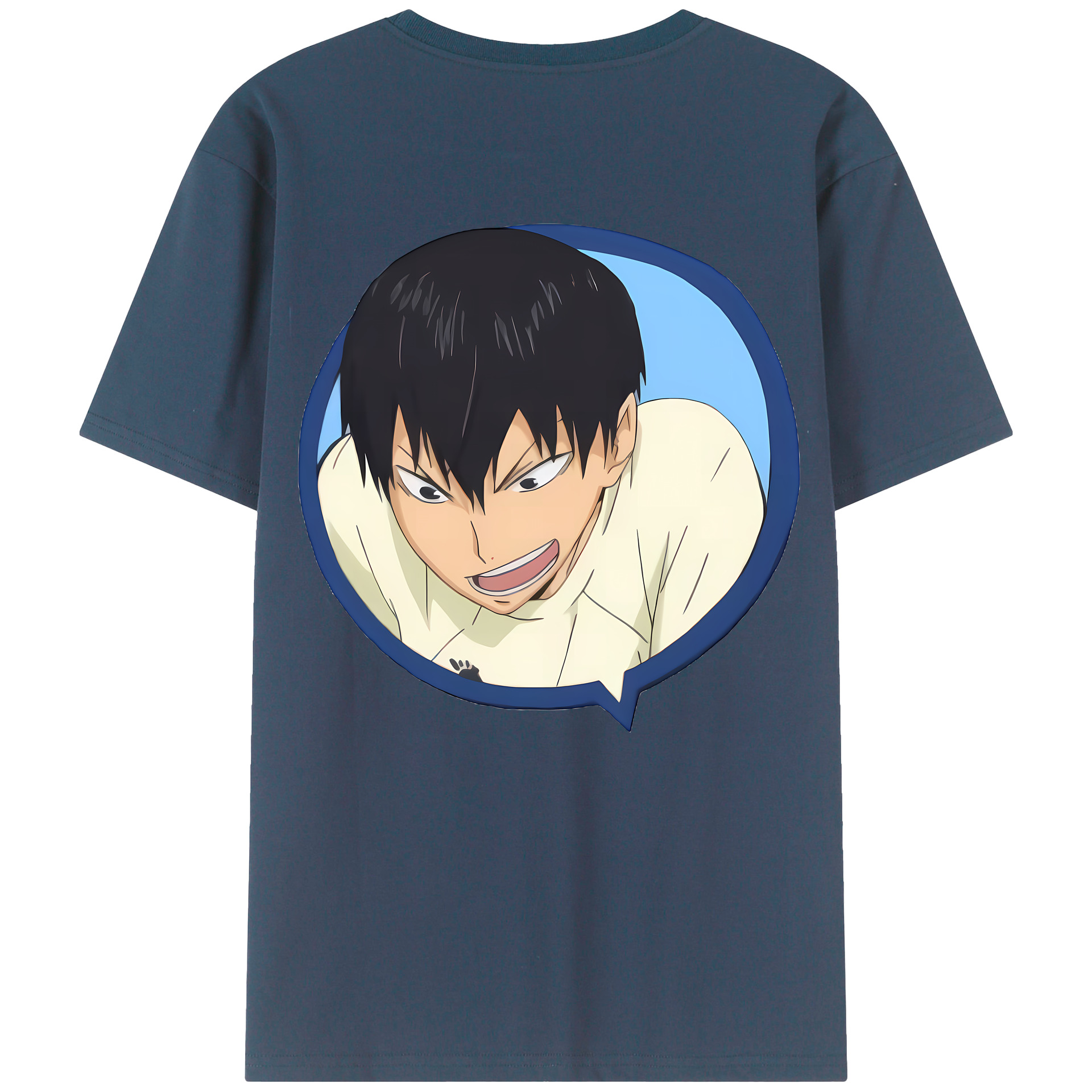 （画像用） ハイキュー!! Haikyu!! 綿100％ メンズ半袖Tシャツ（バックプリント） 通気性