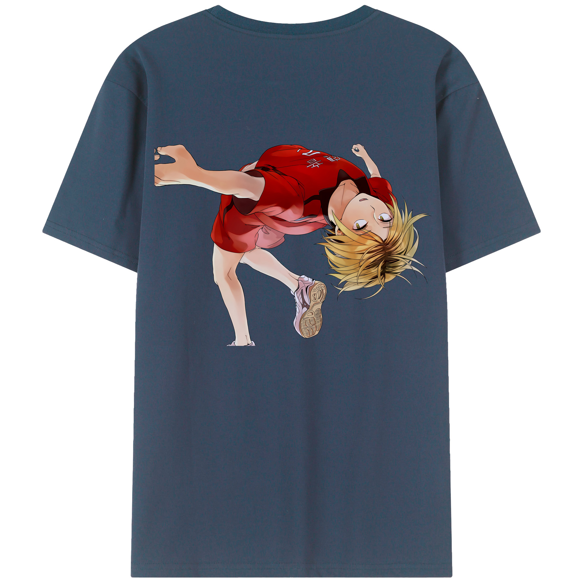 （画像用） ハイキュー!! Haikyu!! 綿100％ メンズ半袖Tシャツ（バックプリント） 通気性