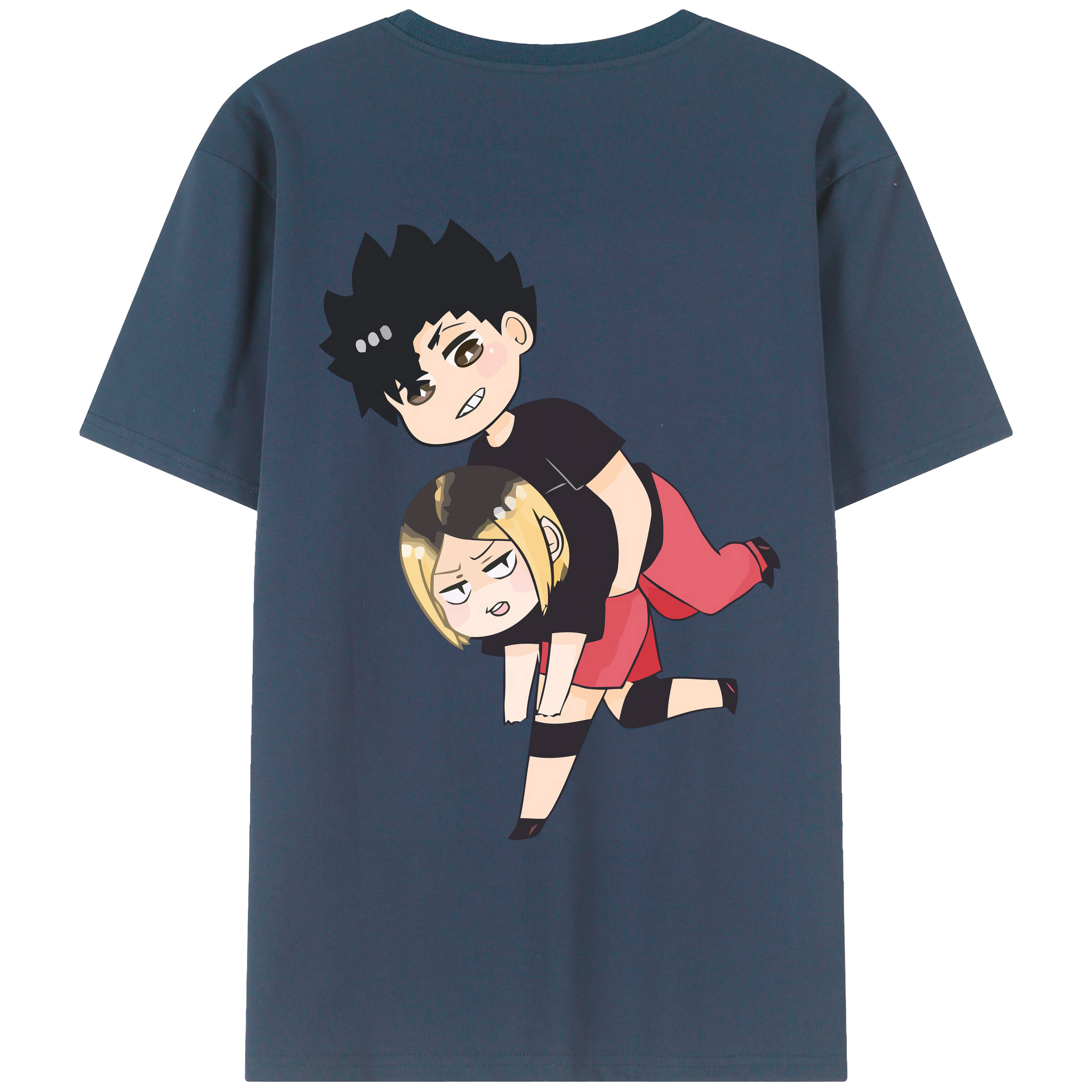 （画像用） ハイキュー!! Haikyu!! 綿100％ メンズ半袖Tシャツ（バックプリント） 通気性
