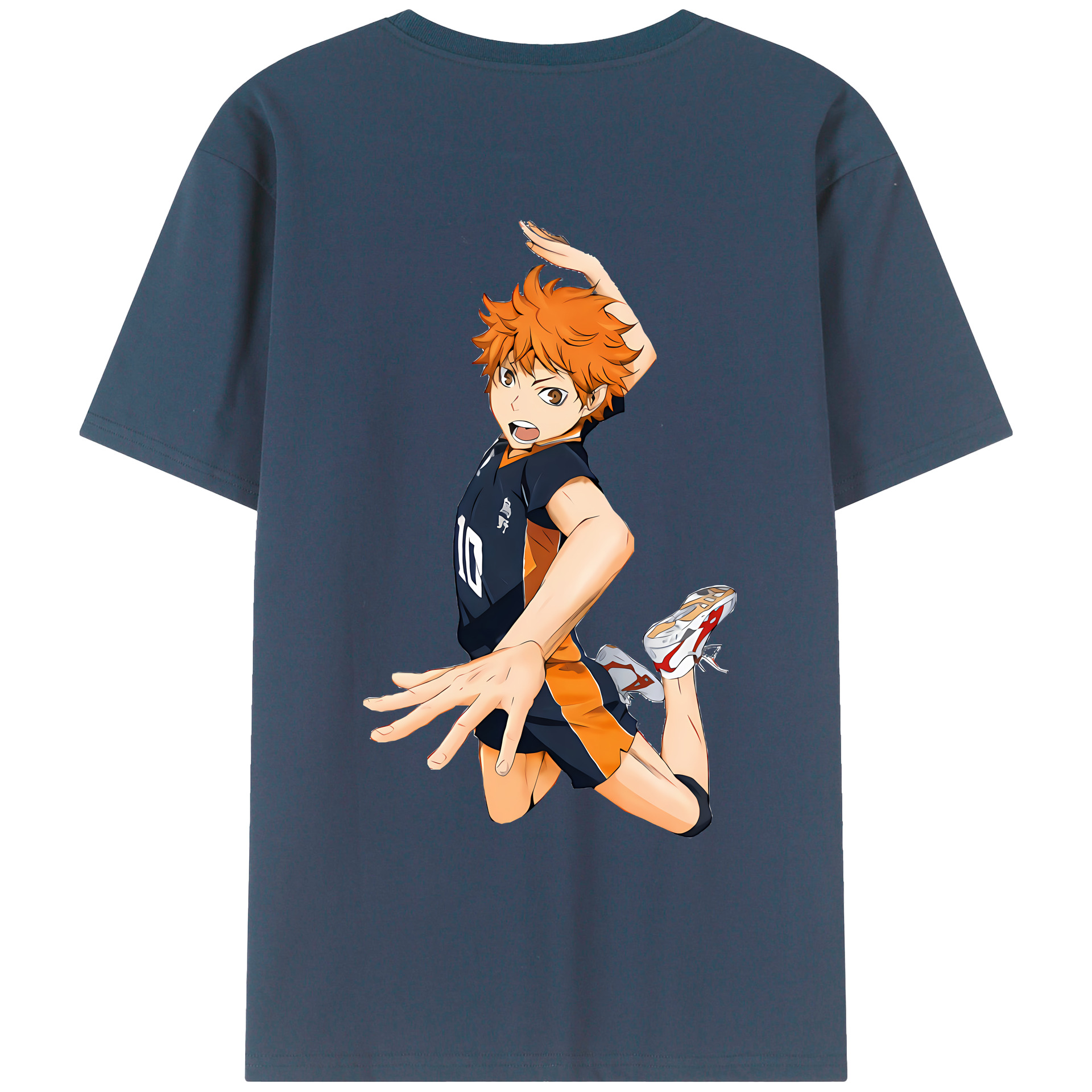 （画像用） ハイキュー!! Haikyu!! 綿100％ メンズ半袖Tシャツ（バックプリント） 通気性