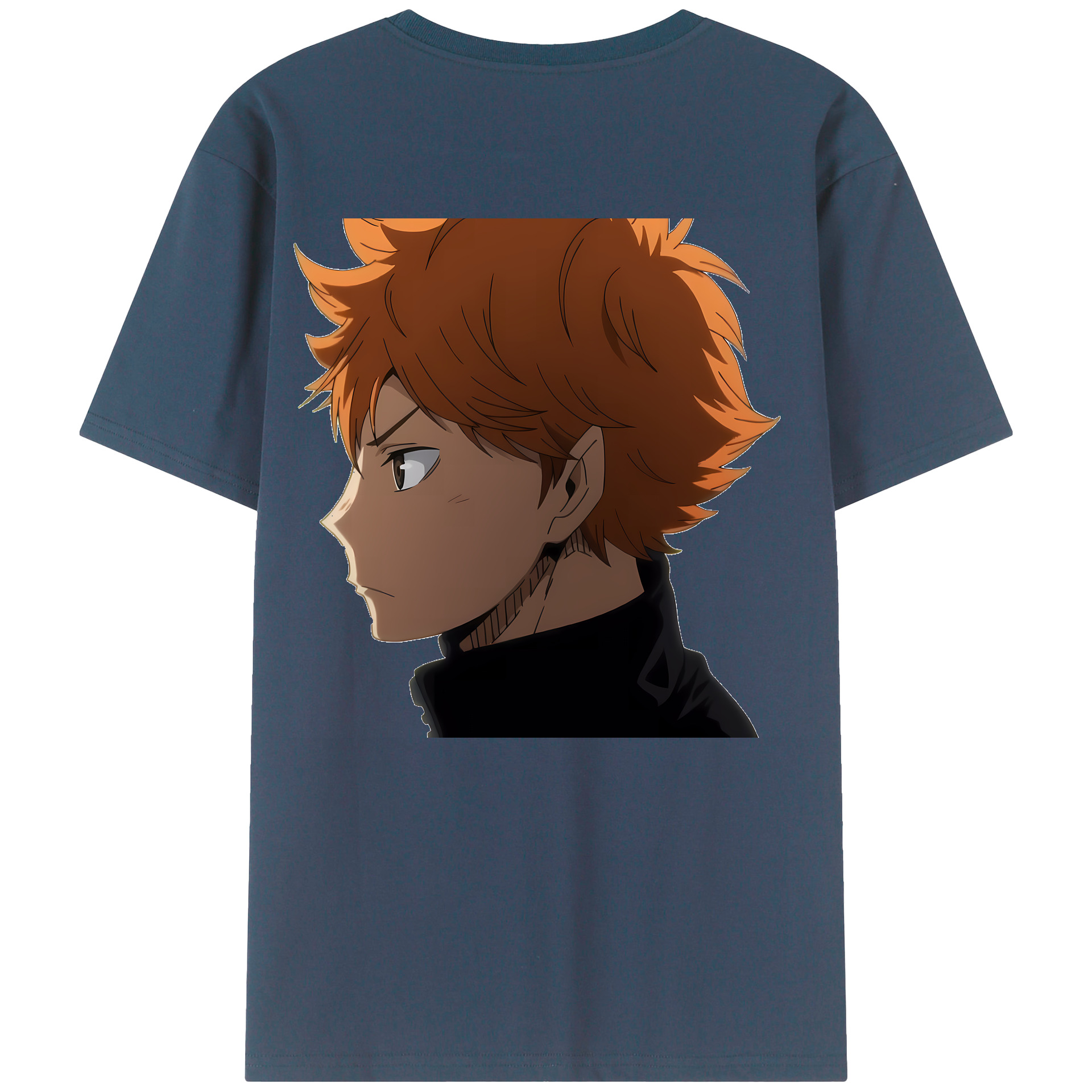 （画像用） ハイキュー!! Haikyu!! 綿100％ メンズ半袖Tシャツ（バックプリント） 通気性