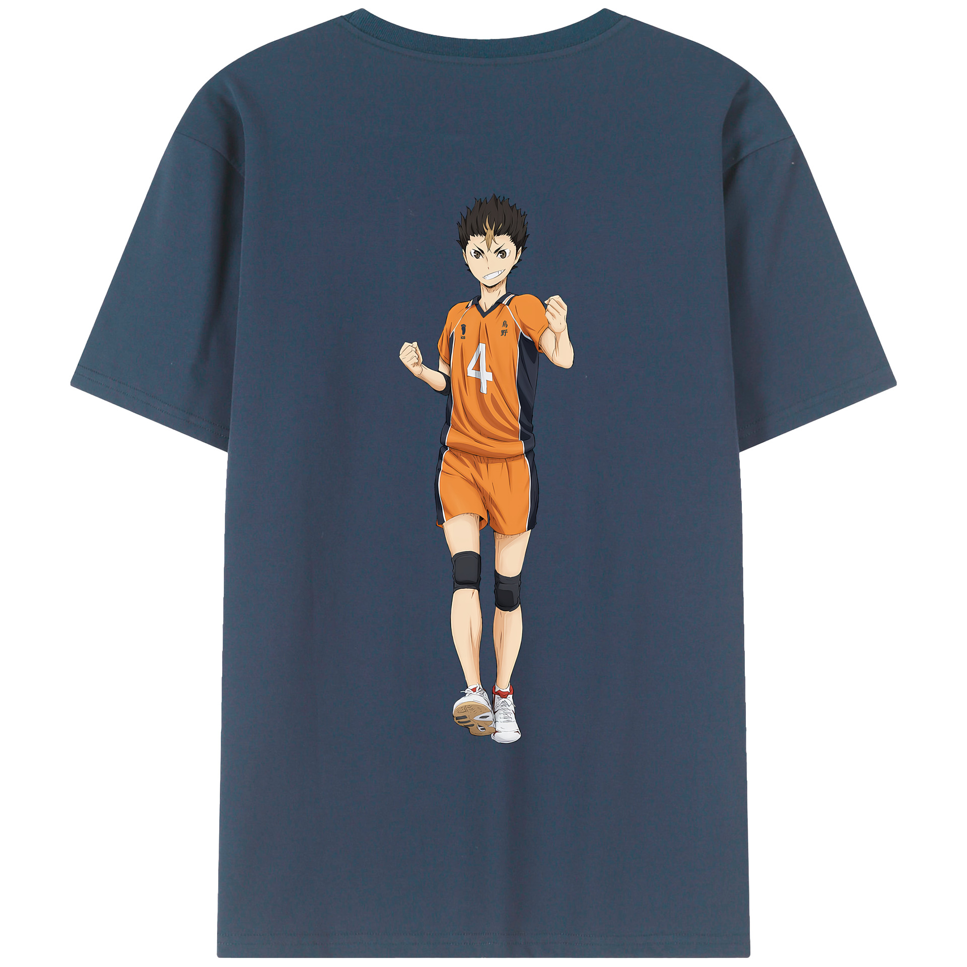 （画像用） ハイキュー!! Haikyu!! 綿100％ メンズ半袖Tシャツ（バックプリント） 通気性